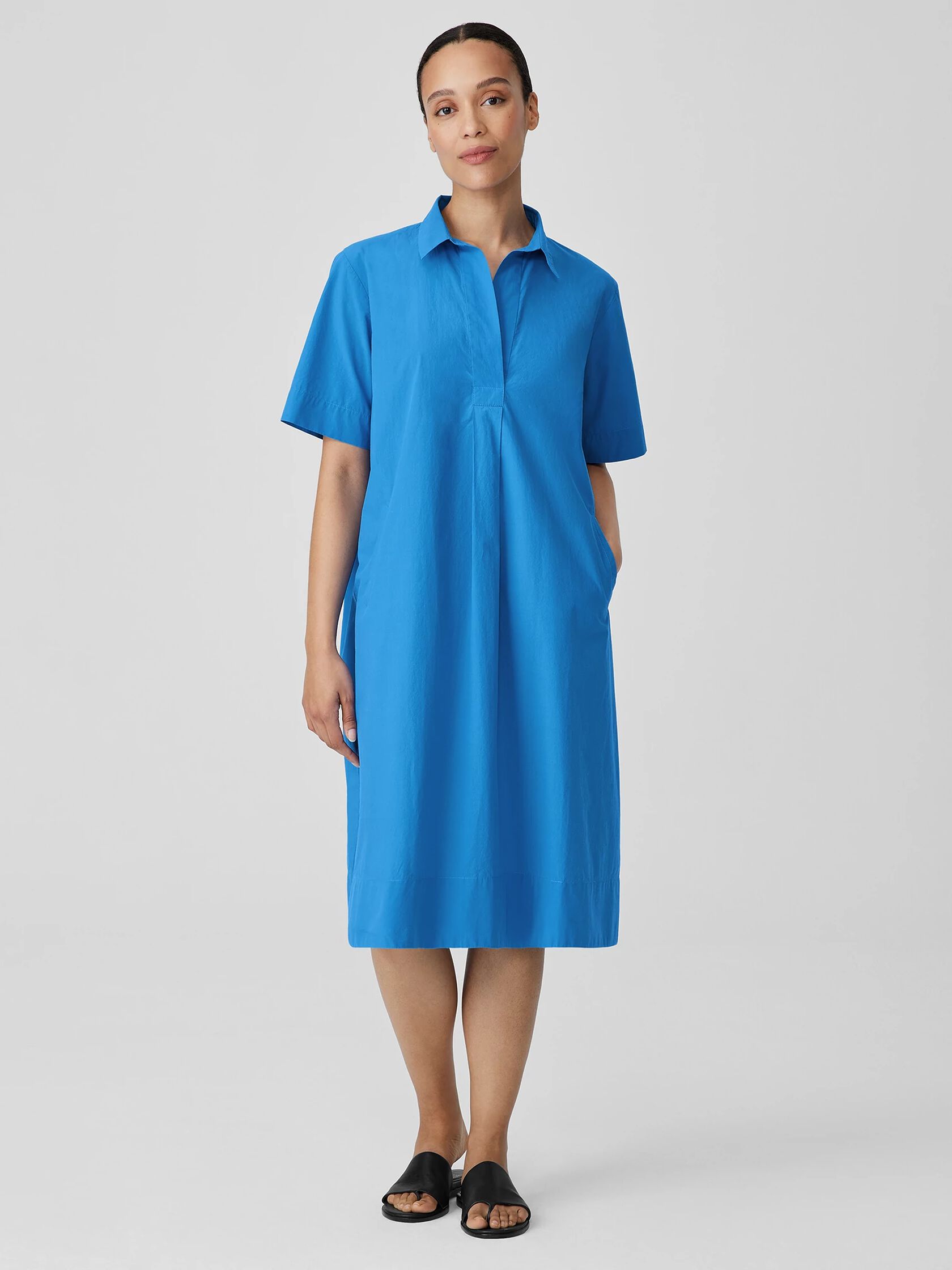Washed Organic Cotton Poplin&nbsp;Dress