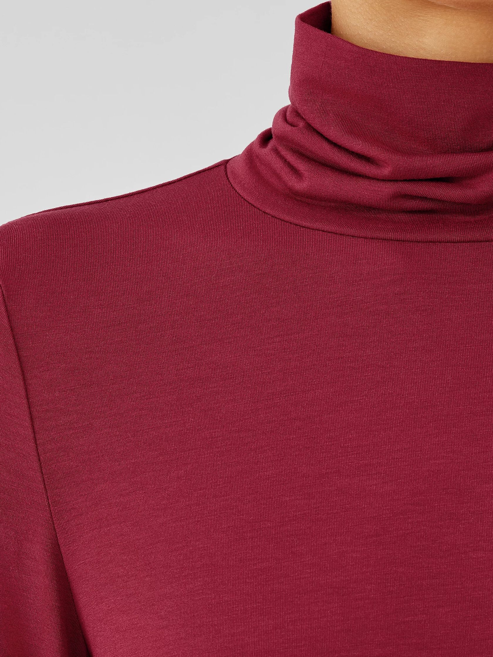 Fine Jersey Scrunch Neck Top