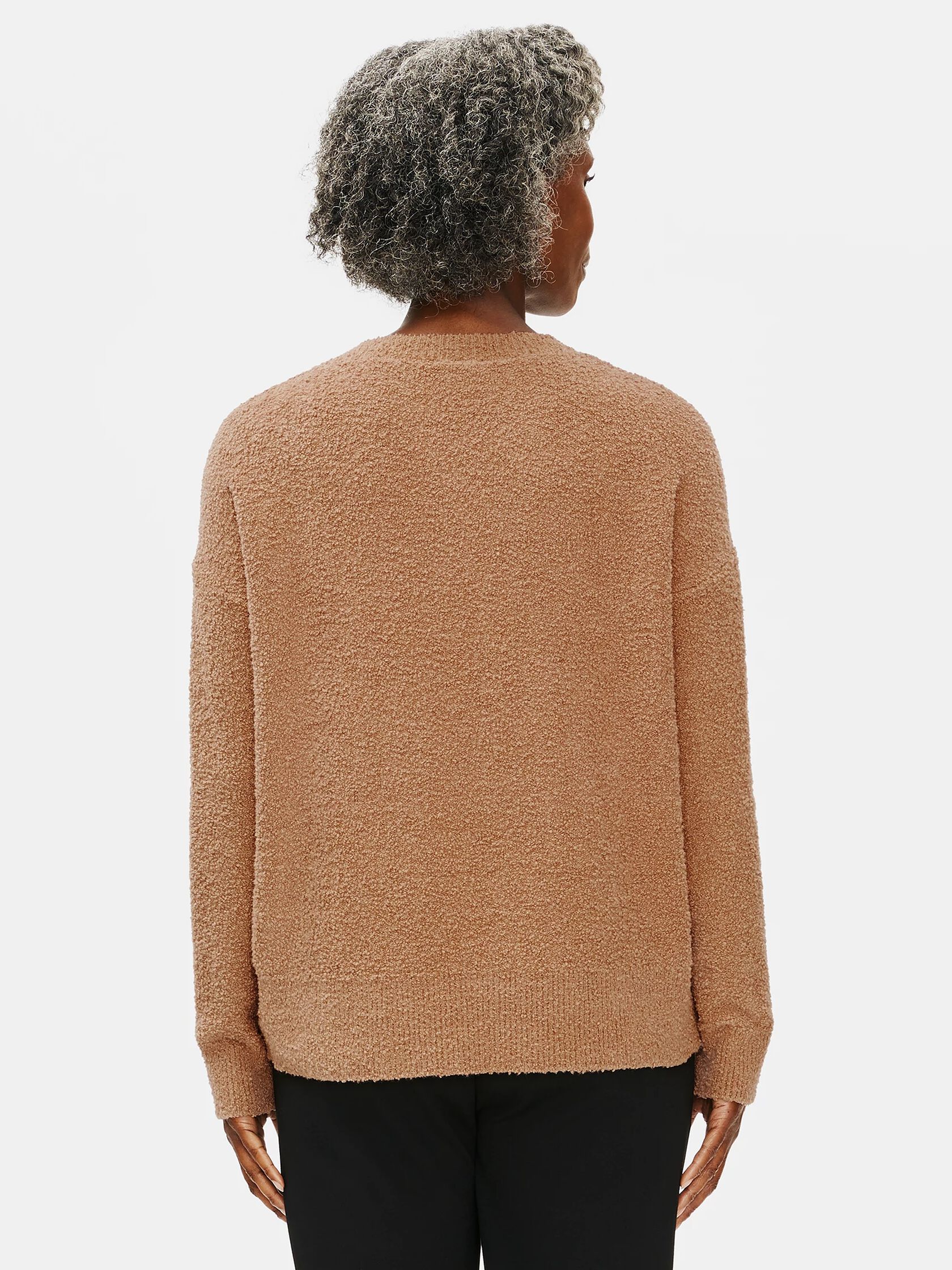 Organic Cotton Boucle Crew Neck Box-Top