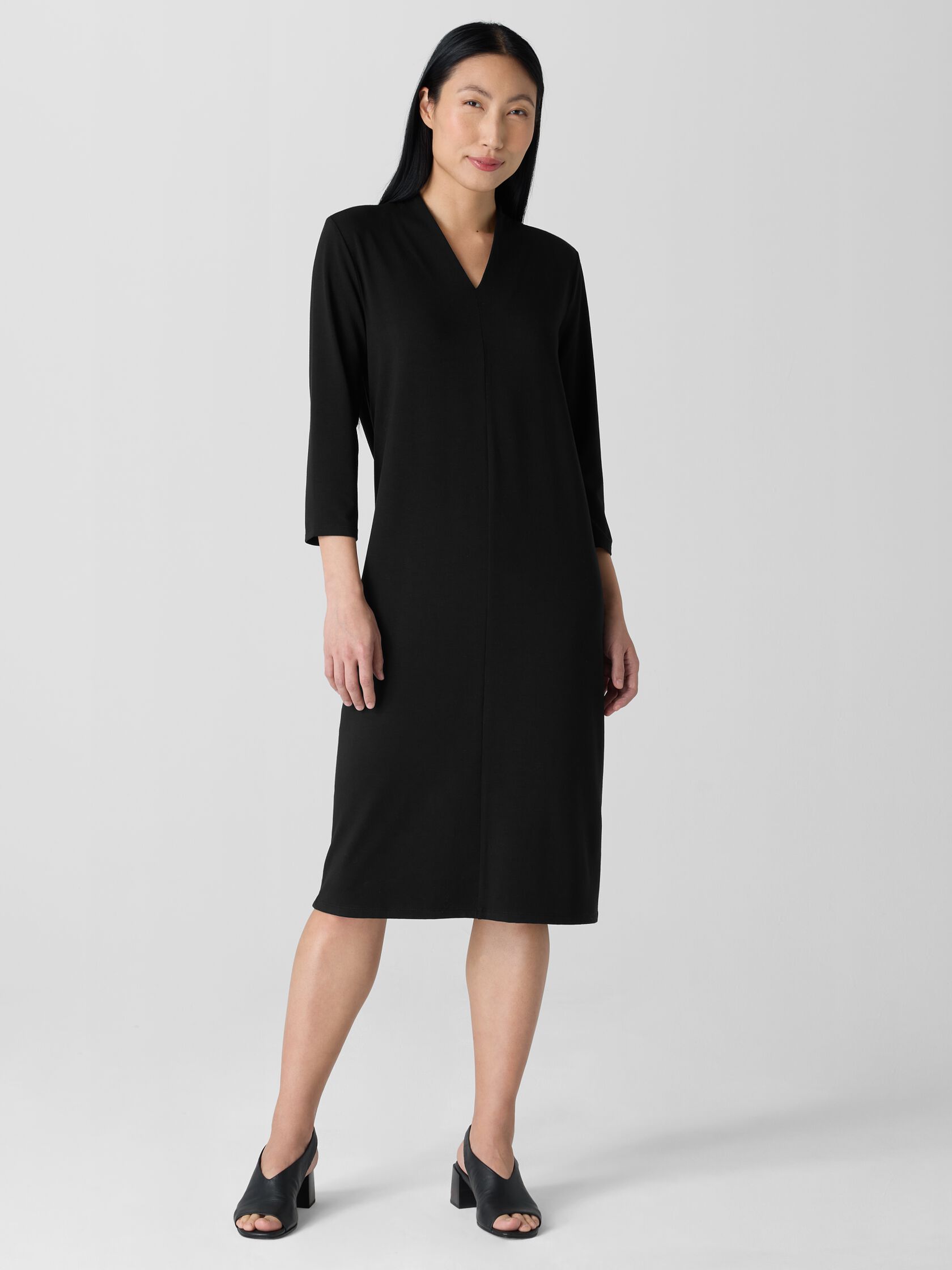 Stretch Jersey Knit Oval Dress