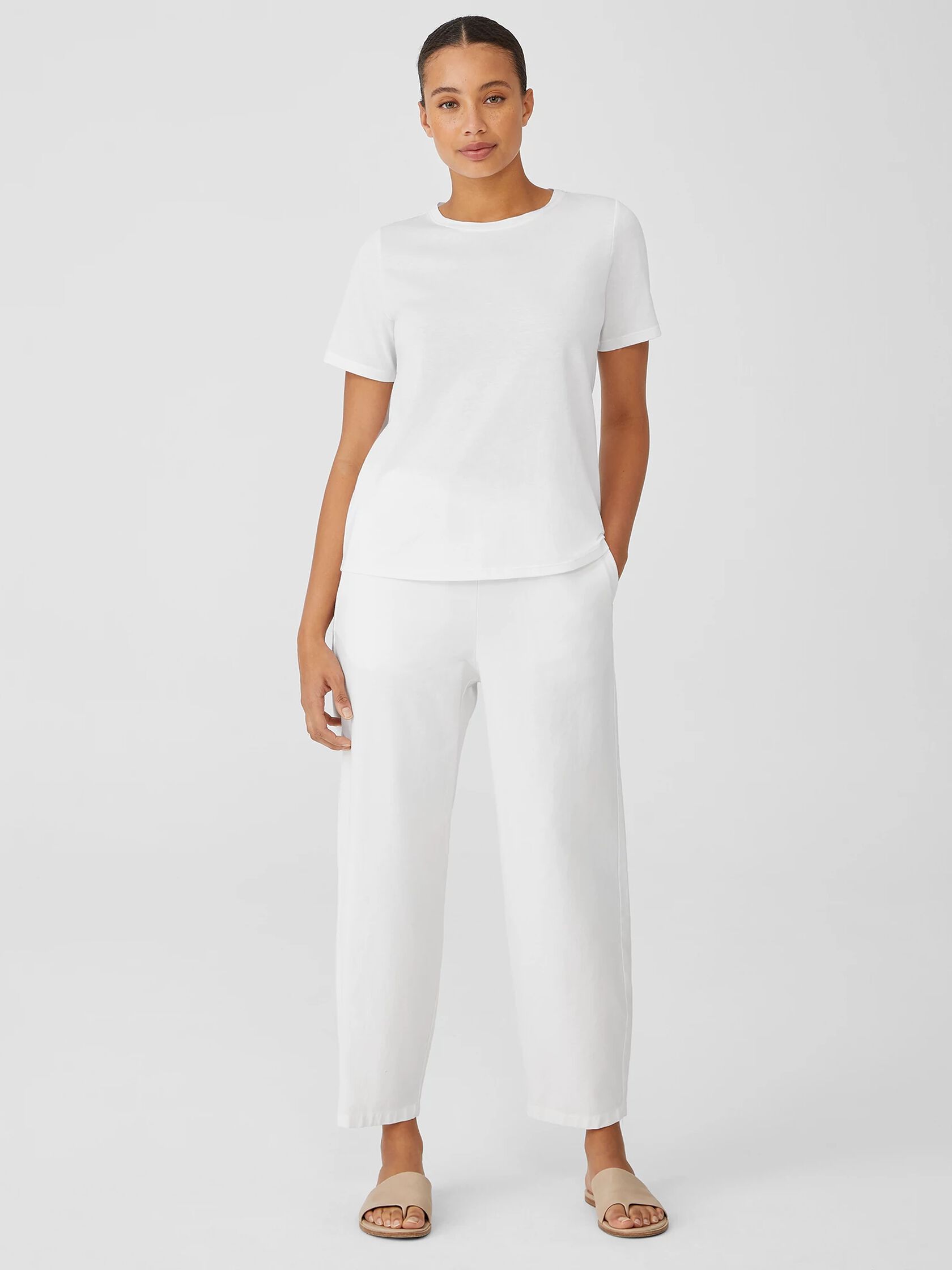 Organic Pima Cotton Jersey Round Neck Tee