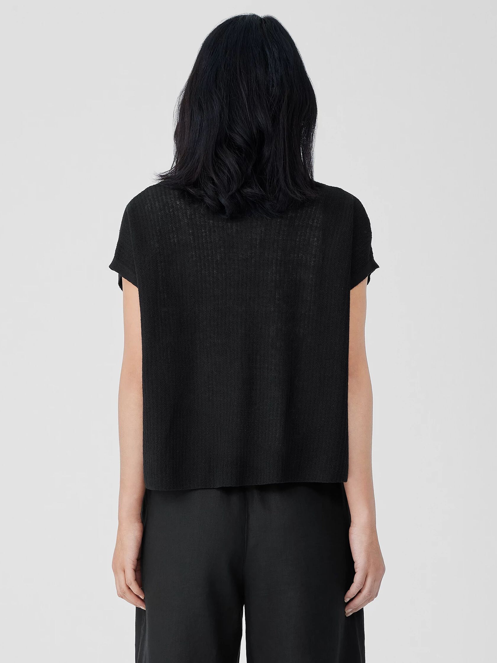 Organic Linen Cotton Short-Sleeve Cardigan