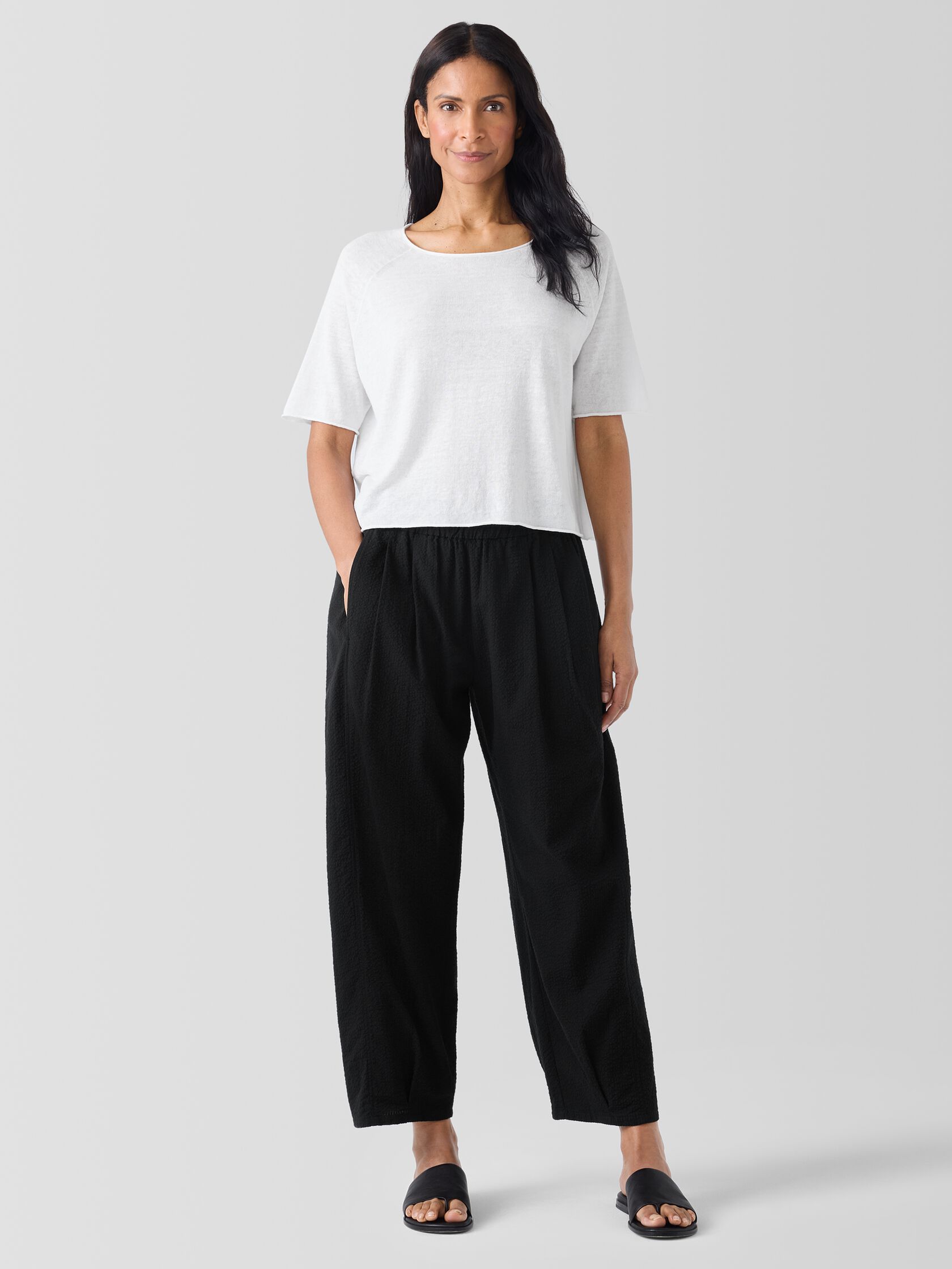 Organic Cotton Ripple Lantern Pant