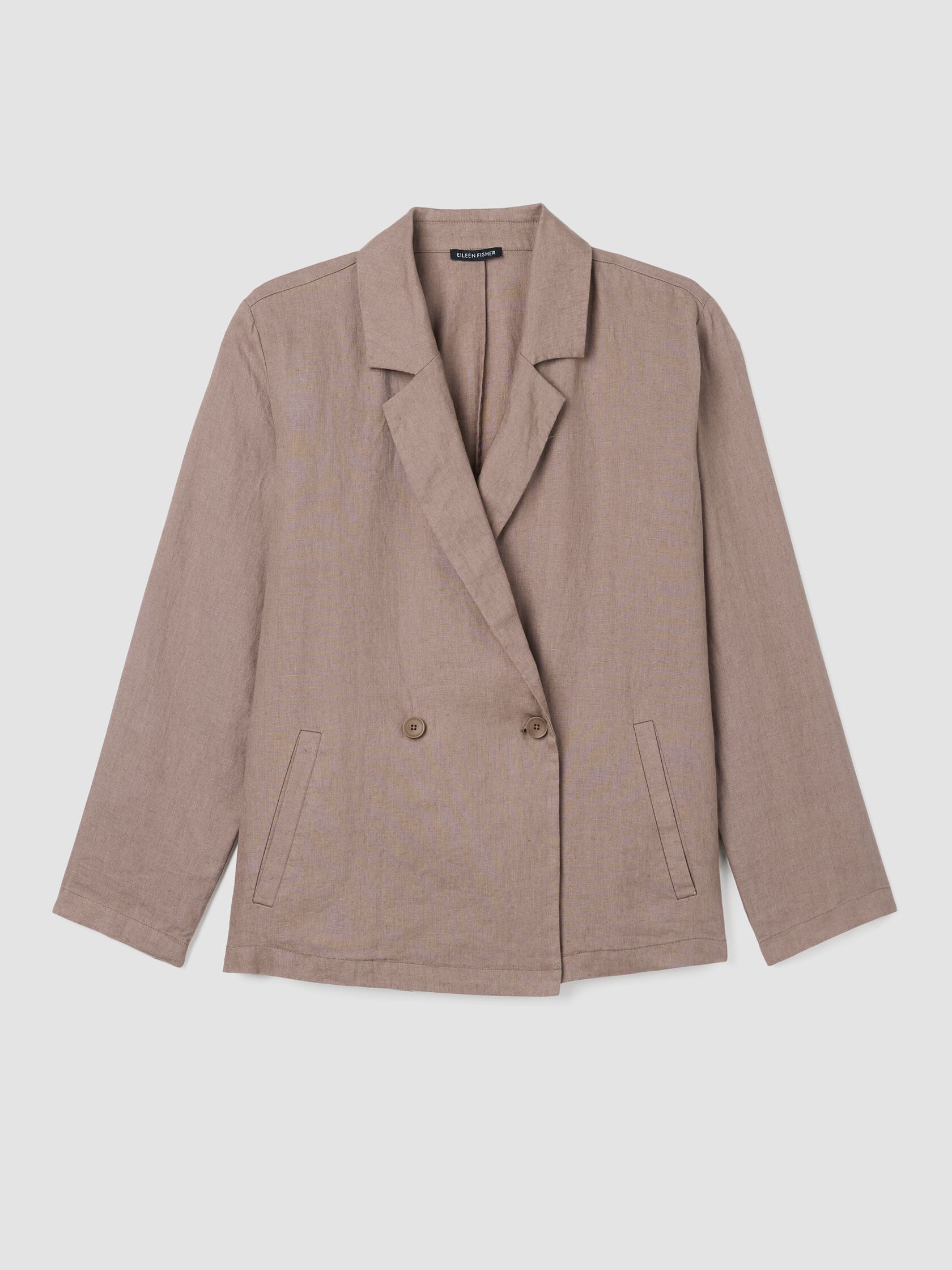 Organic Linen Double-Breasted Blazer
