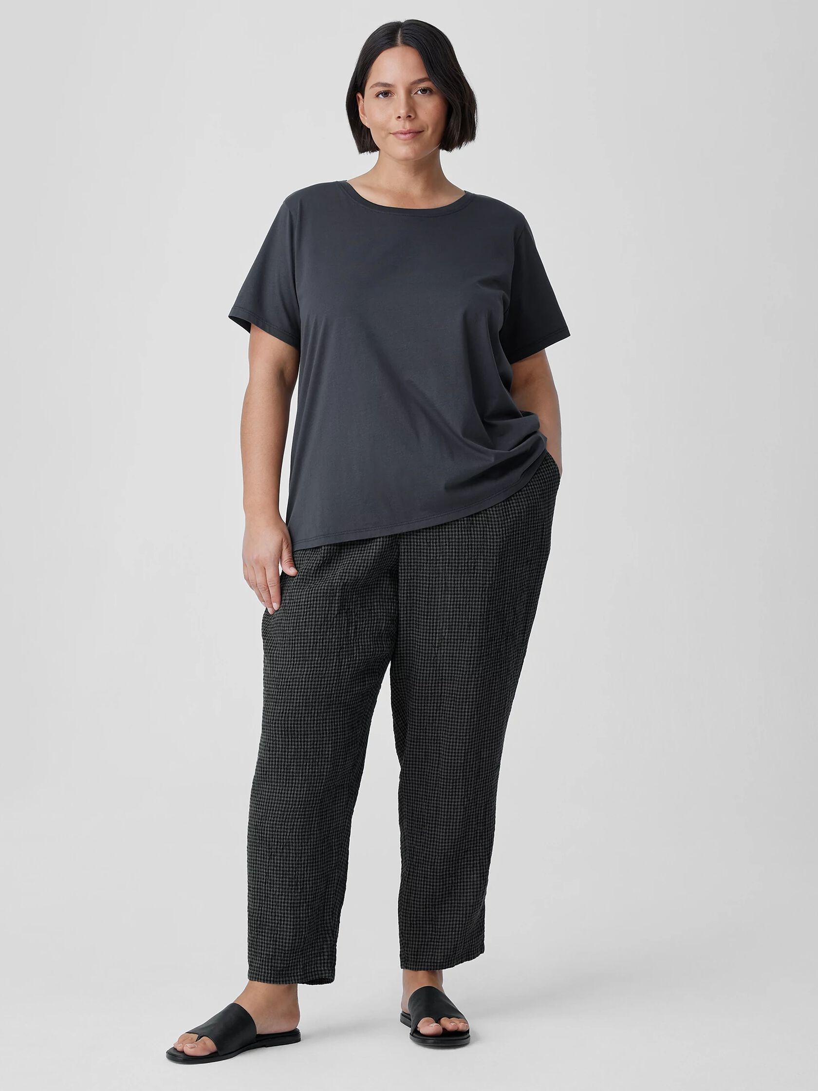 Organic Pima Cotton Jersey&nbsp;Round Neck Tee