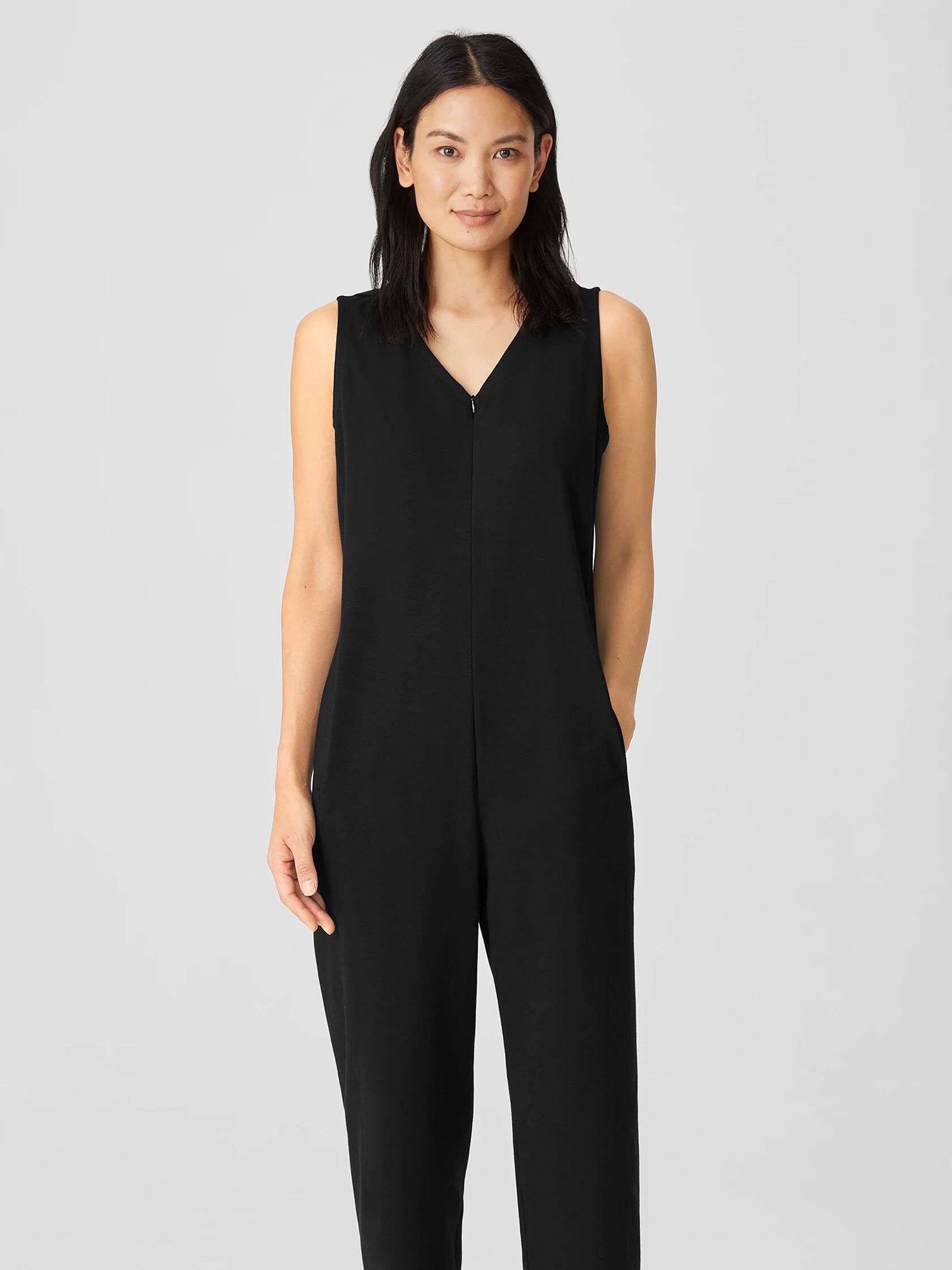 Organic Cotton Ponte Lantern Jumpsuit