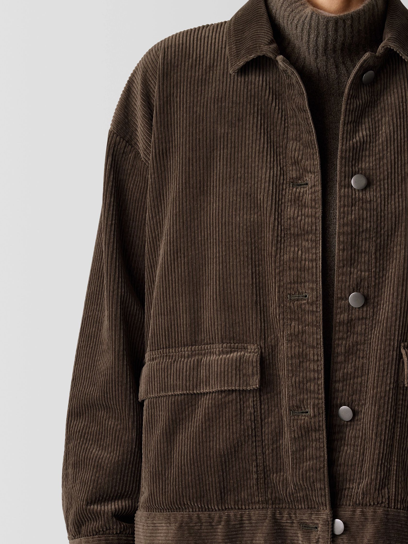 Organic Cotton Corduroy Classic Collar Jacket