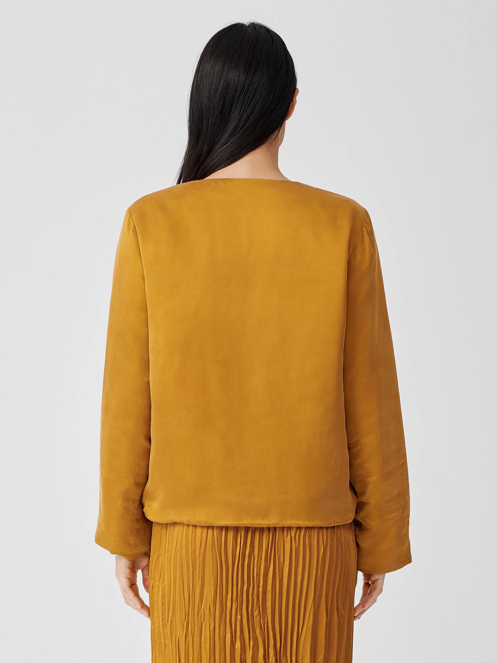 Sandwashed Cupro&nbsp;Padded Jacket