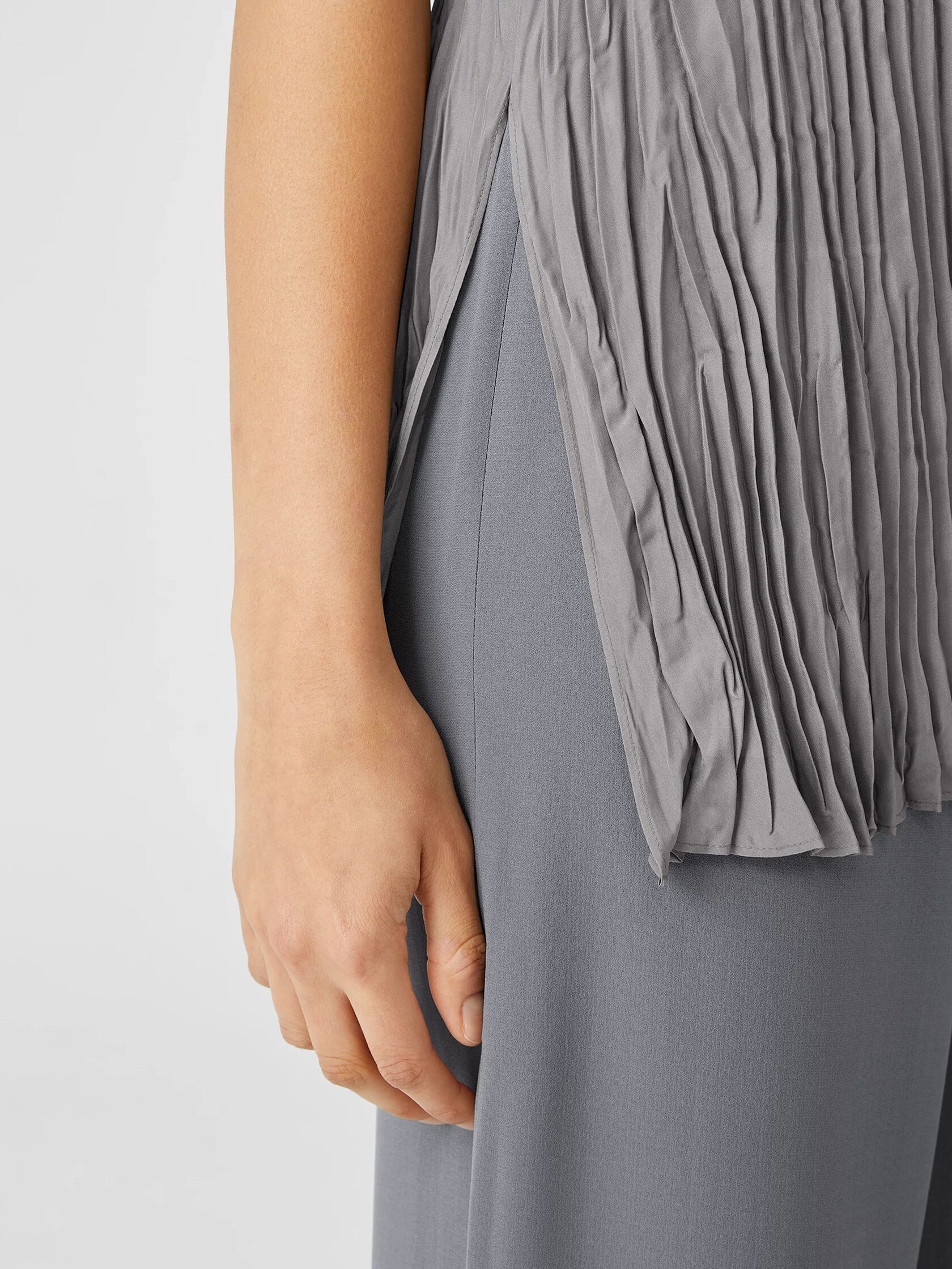 Crushed Silk Long Tank