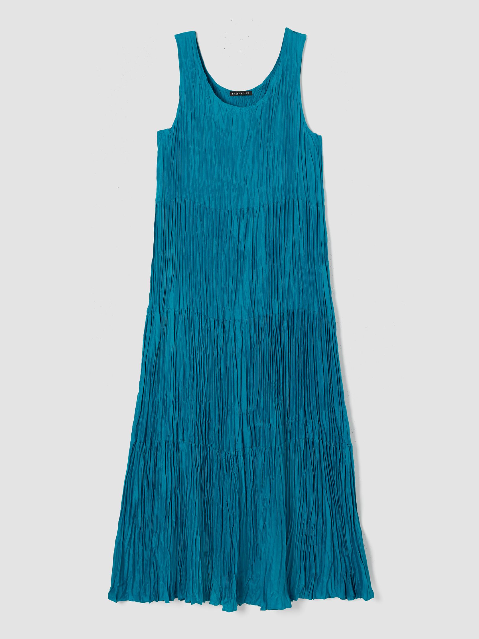 Crushed Silk Tiered Dress