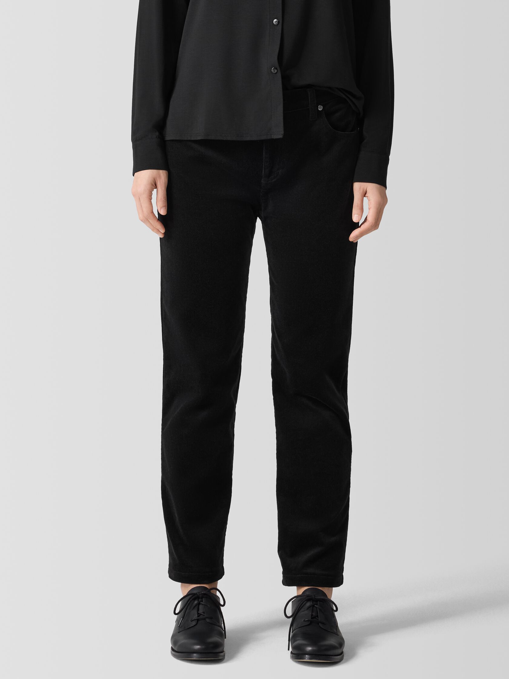 Organic Cotton Stretch Corduroy Straight Pant