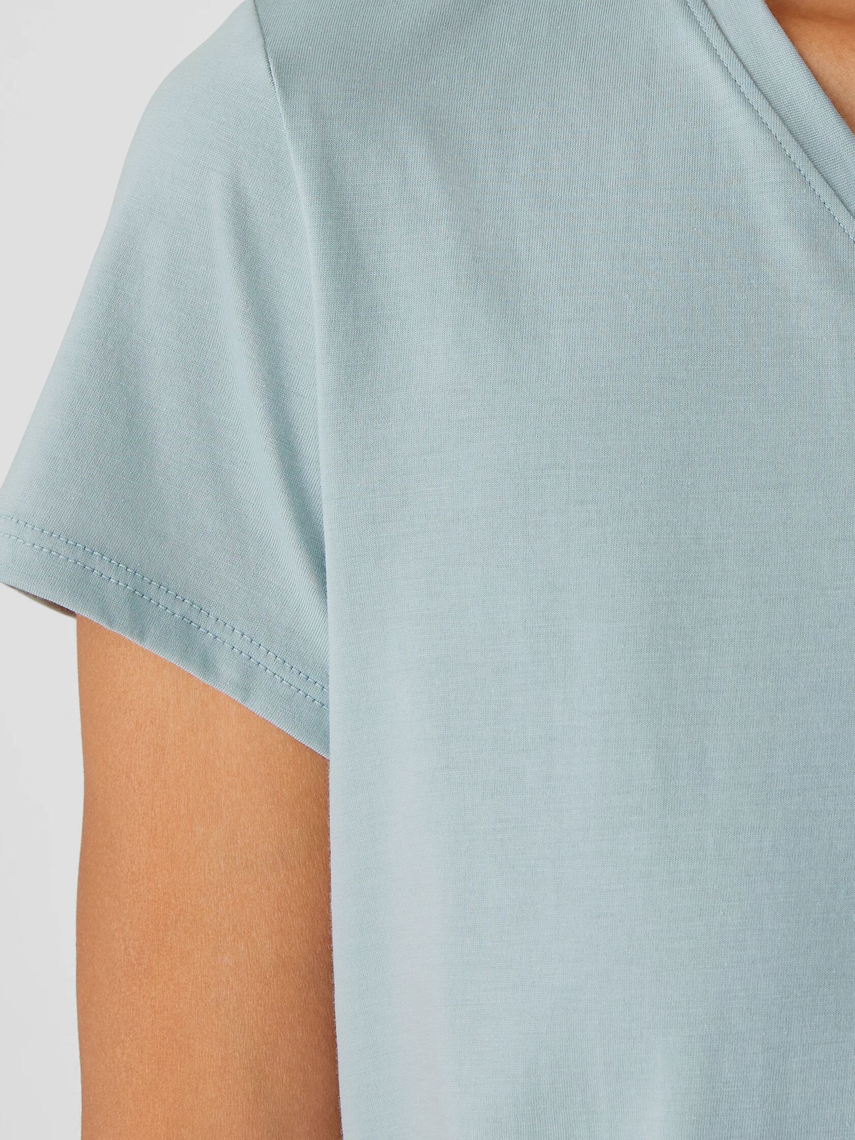 Organic Pima Cotton Jersey V-Neck Tee