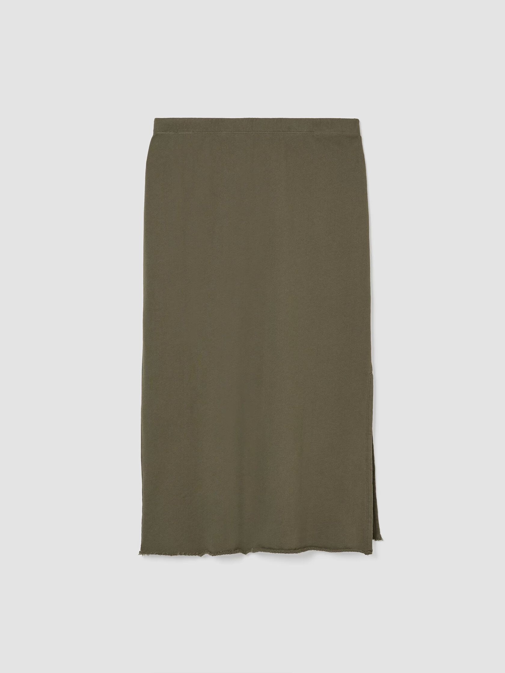 Lightweight Organic Cotton Terry A-Line Skirt