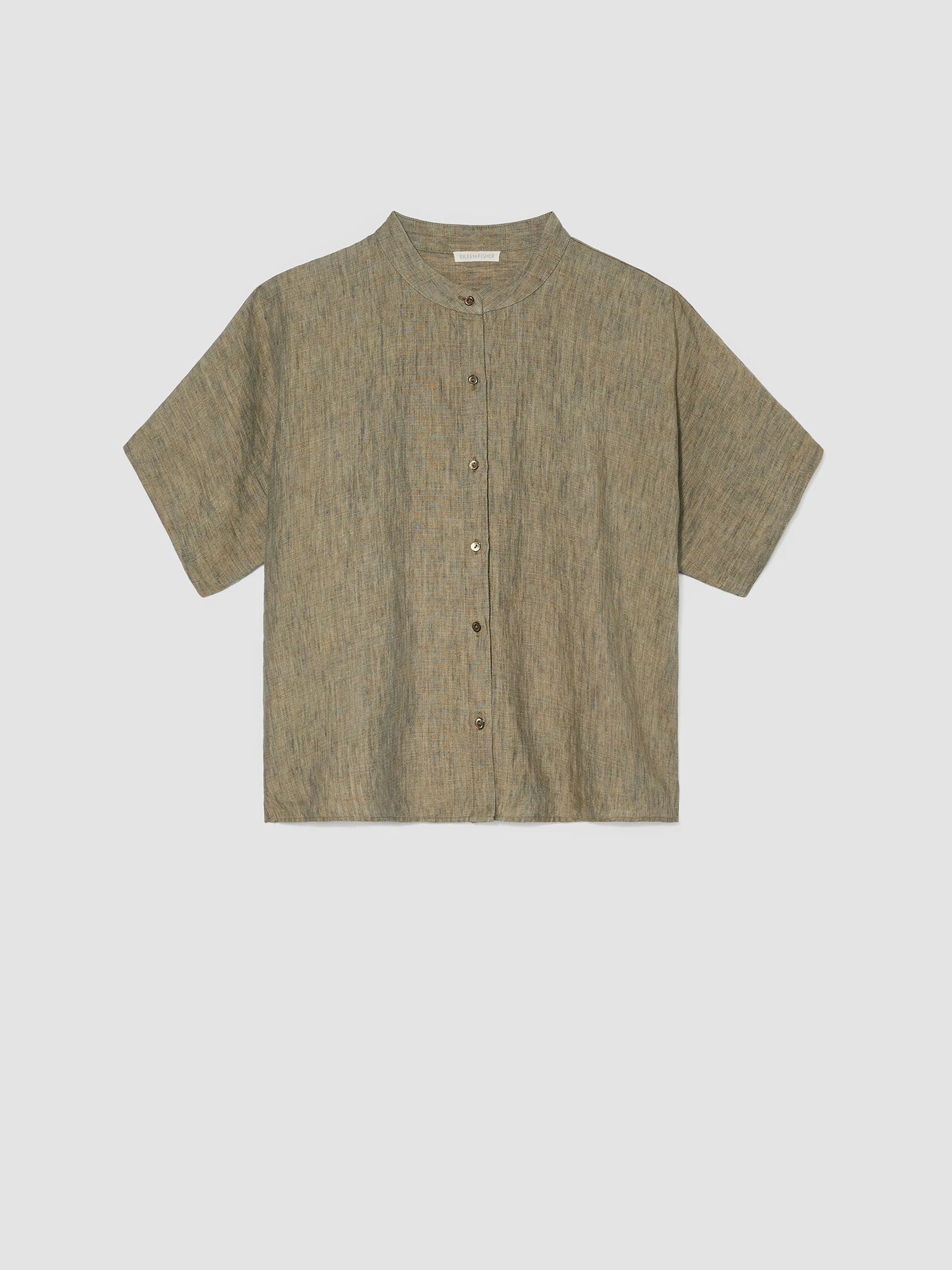Washed Organic Linen Delave Shirt