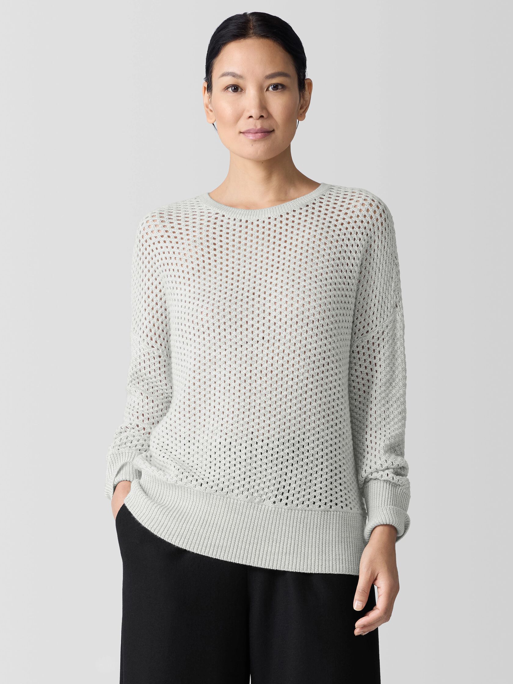 Merino Crew Neck Top in Regenerative Wool
