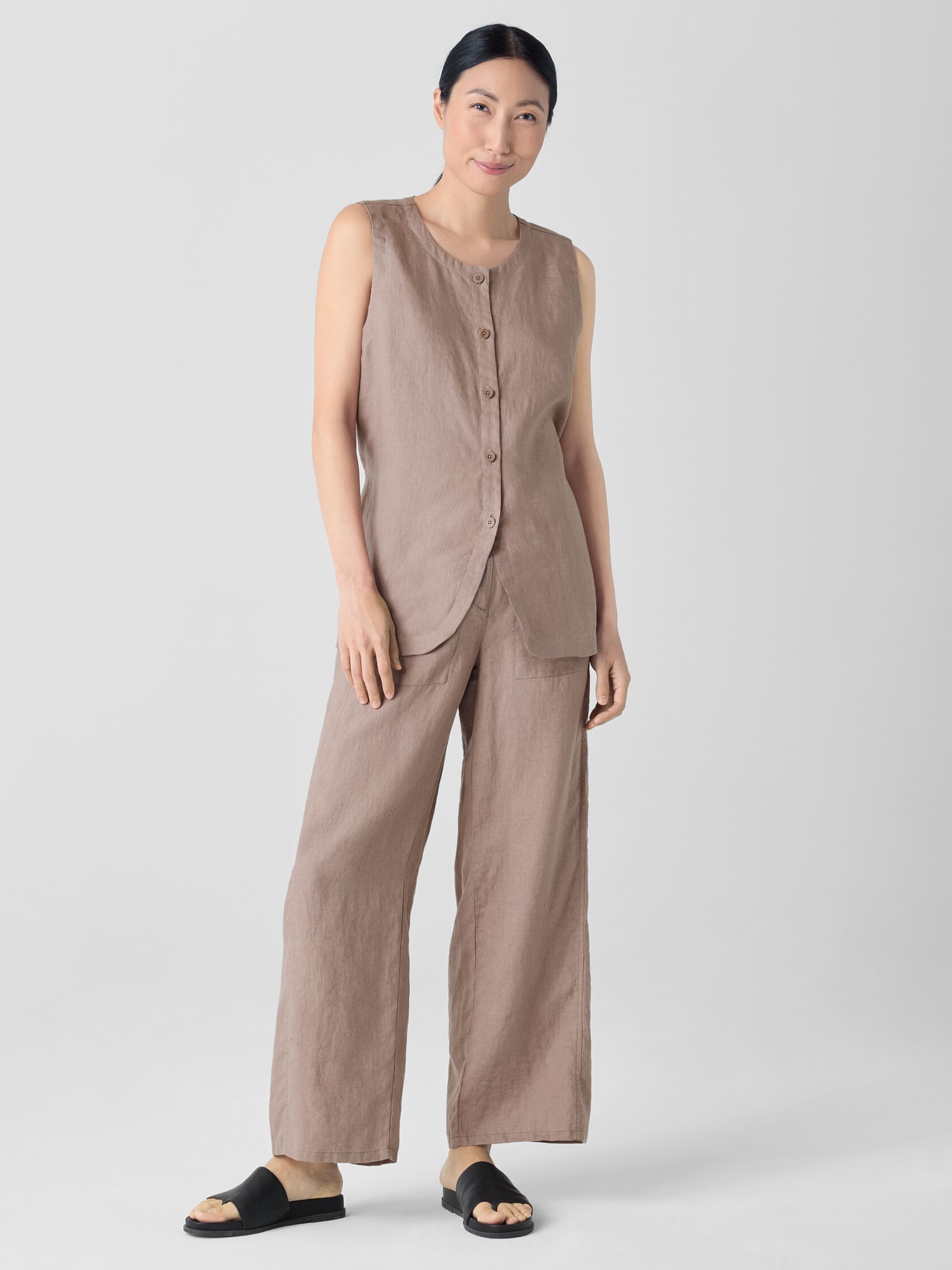 Organic Linen Long Vest