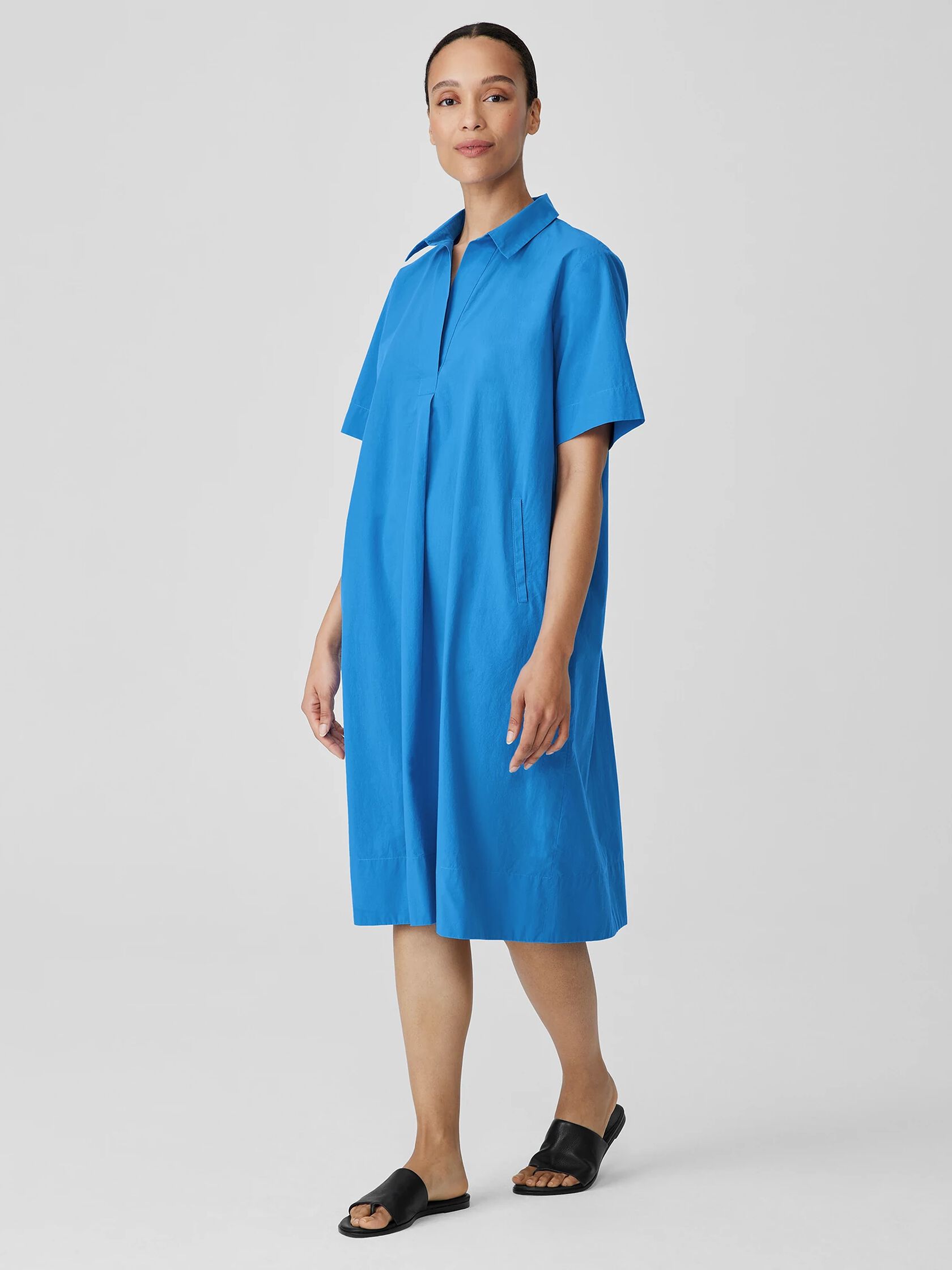 Washed Organic Cotton Poplin&nbsp;Dress