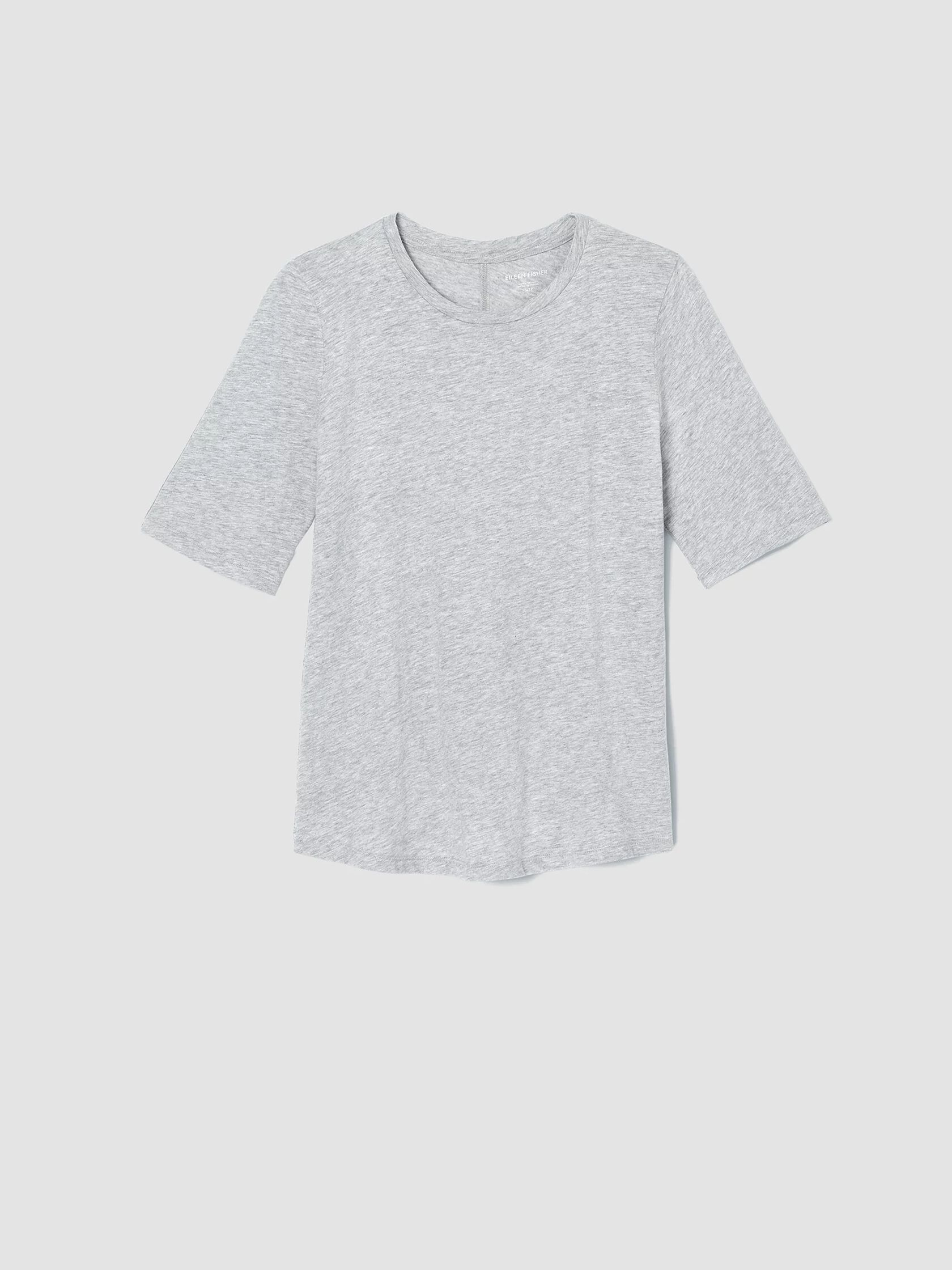 System Organic Cotton Jersey Melange Elbow-Sleeve Tee