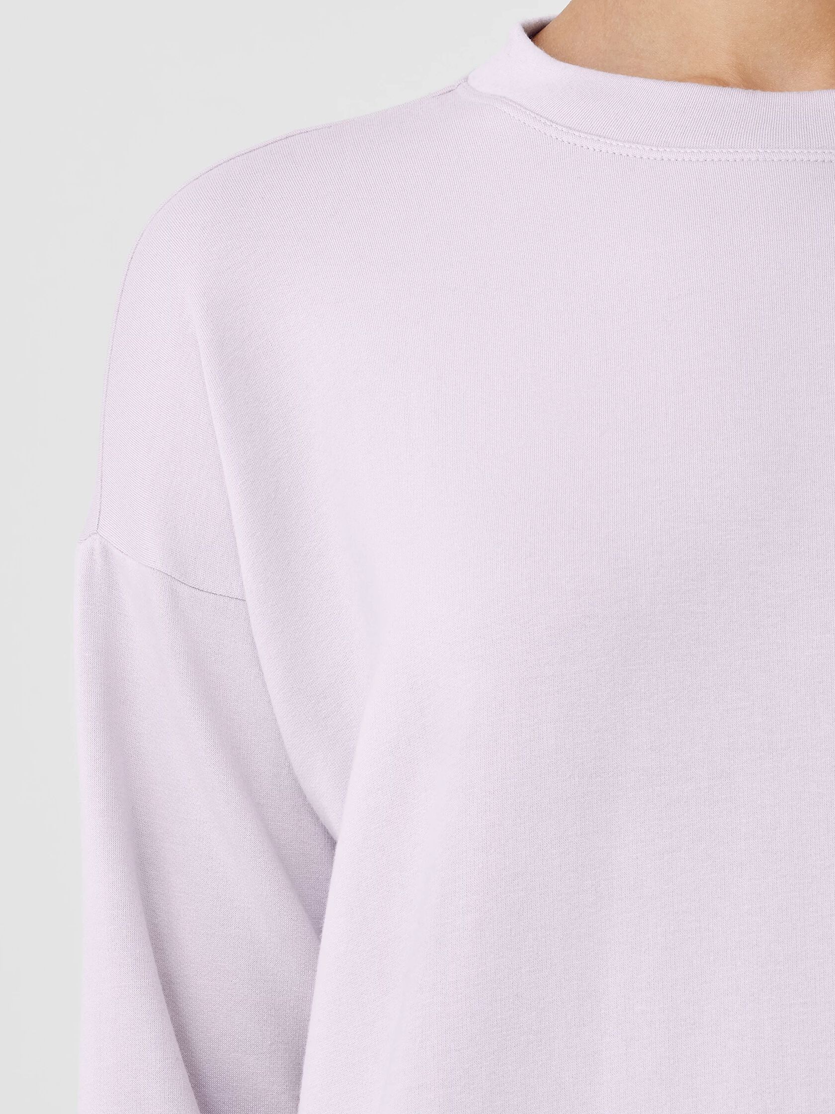 Cozy Brushed Terry Hug Crew Neck Long Top