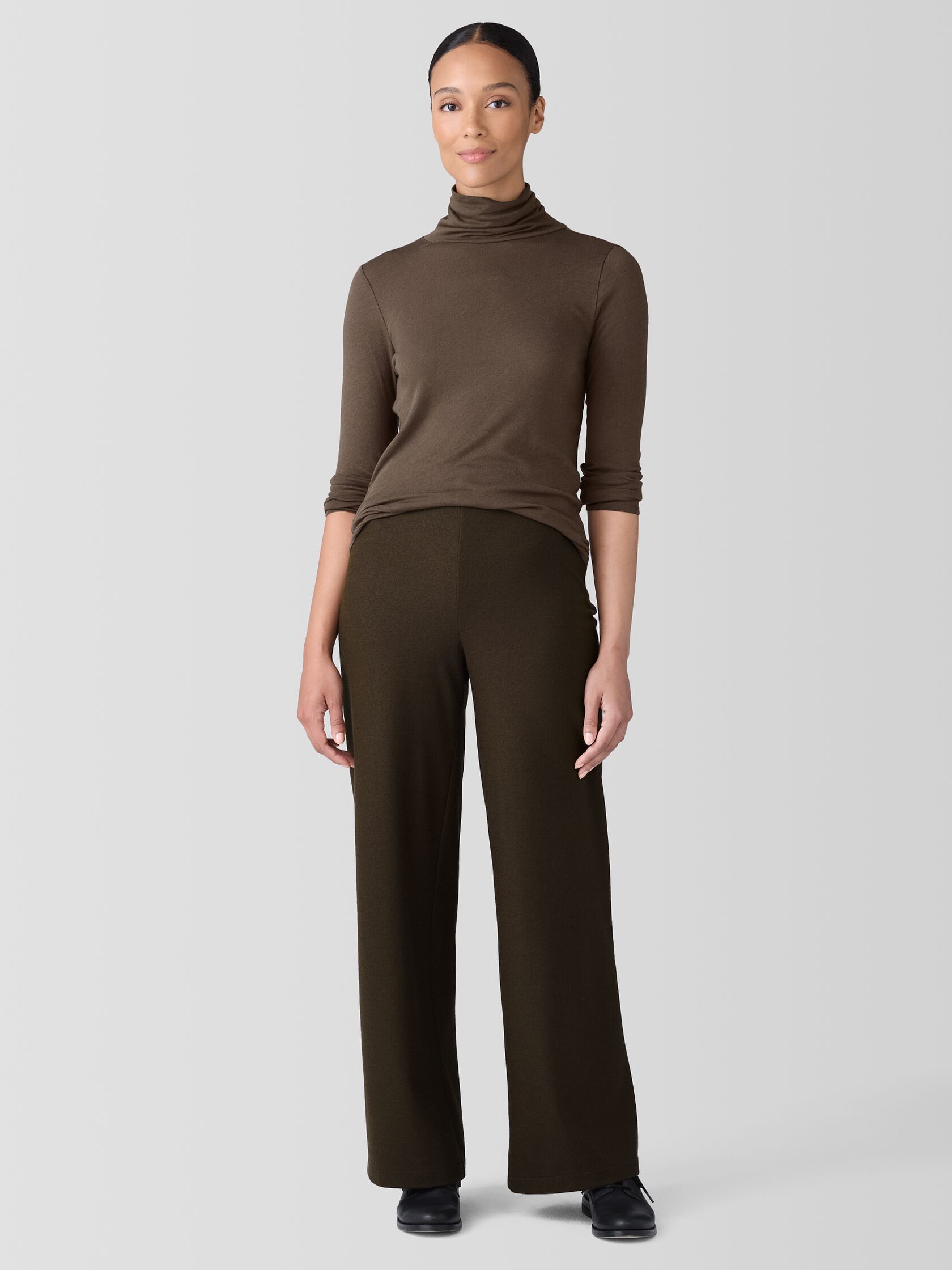 Sheer Knit Turtleneck Top