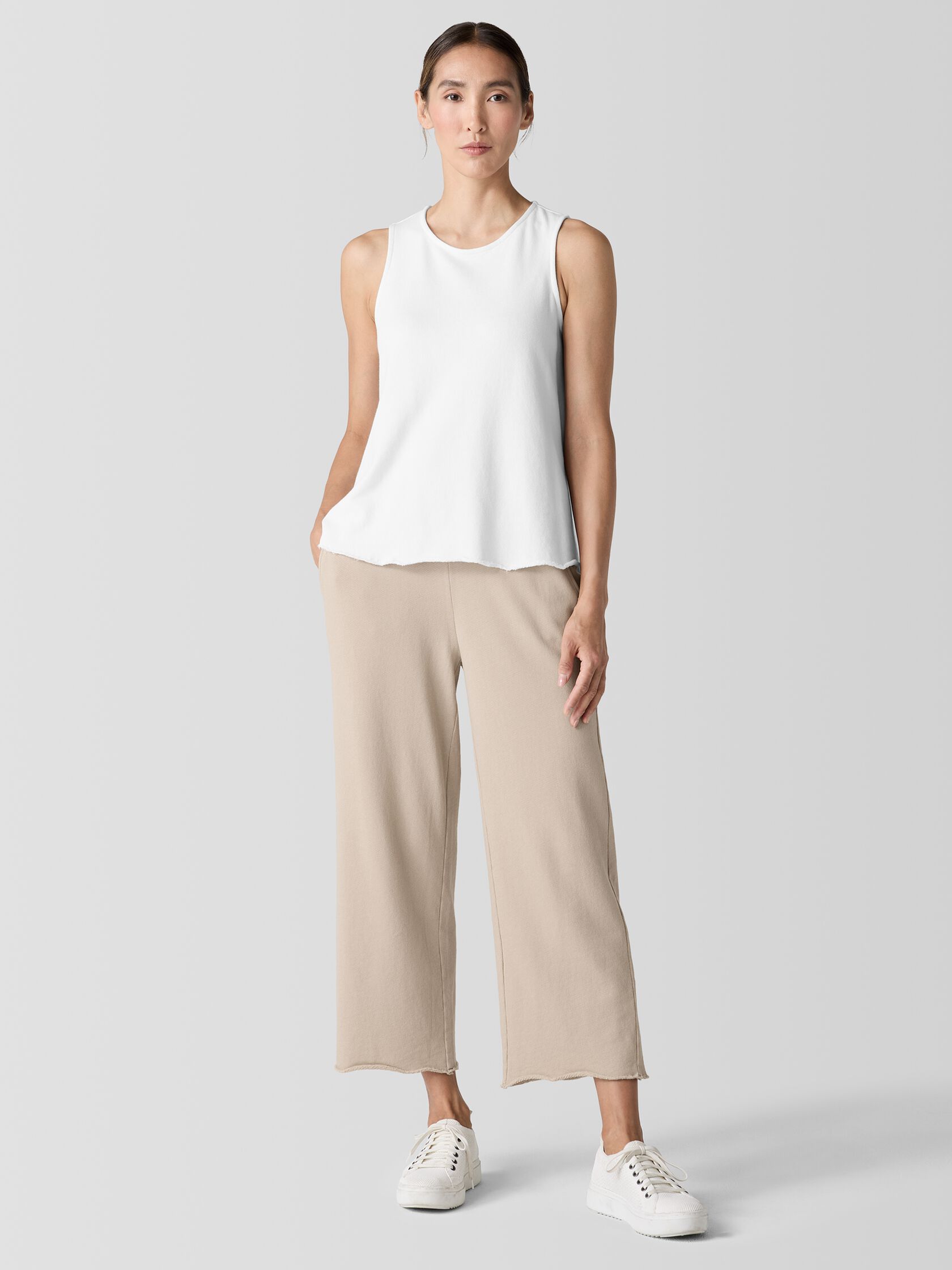 Lightweight Organic Cotton French Terry&nbsp;Straight Pant