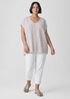 Organic Linen Cotton V-Neck Top