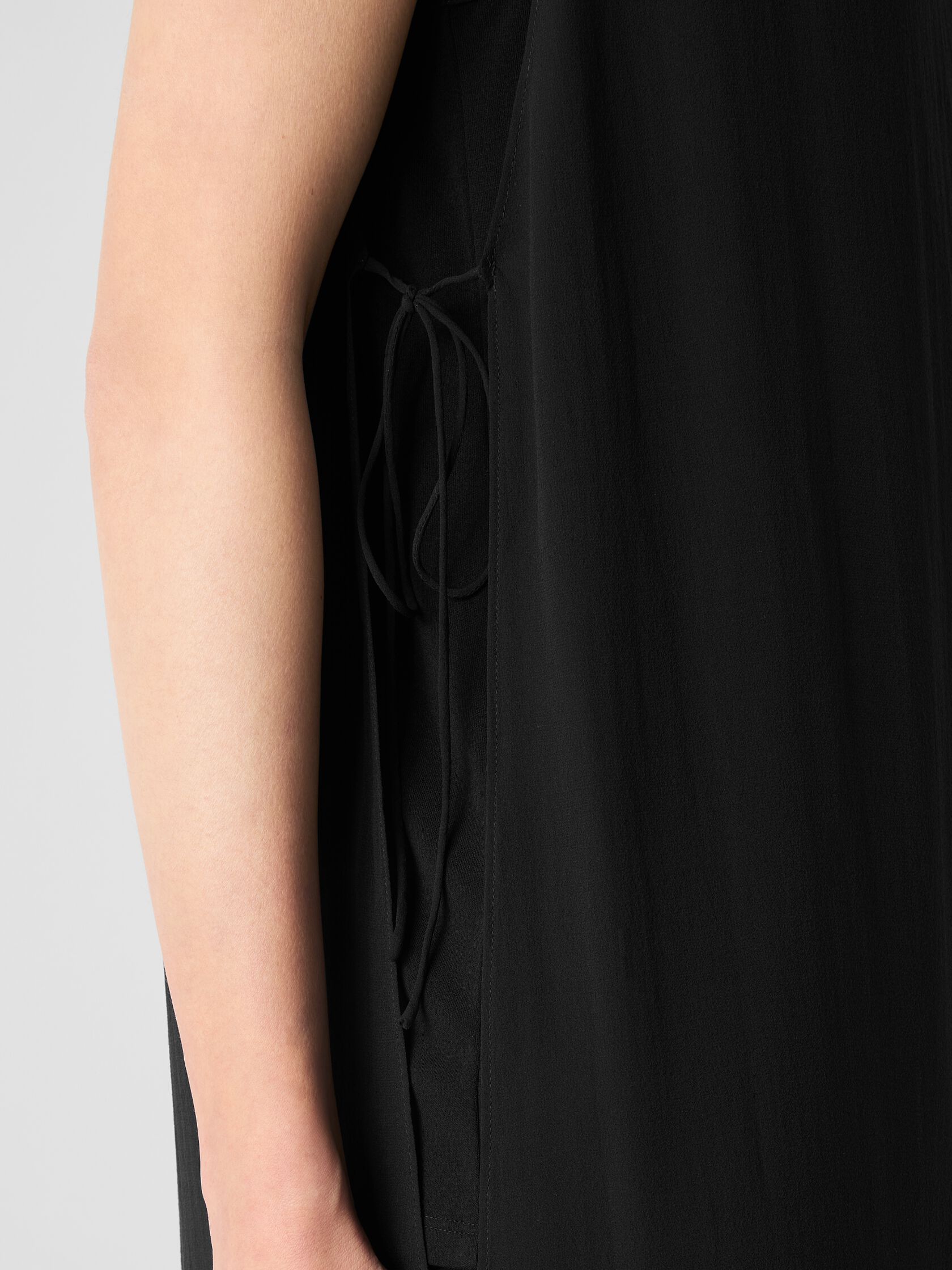 Sheer Silk Georgette Long Poncho