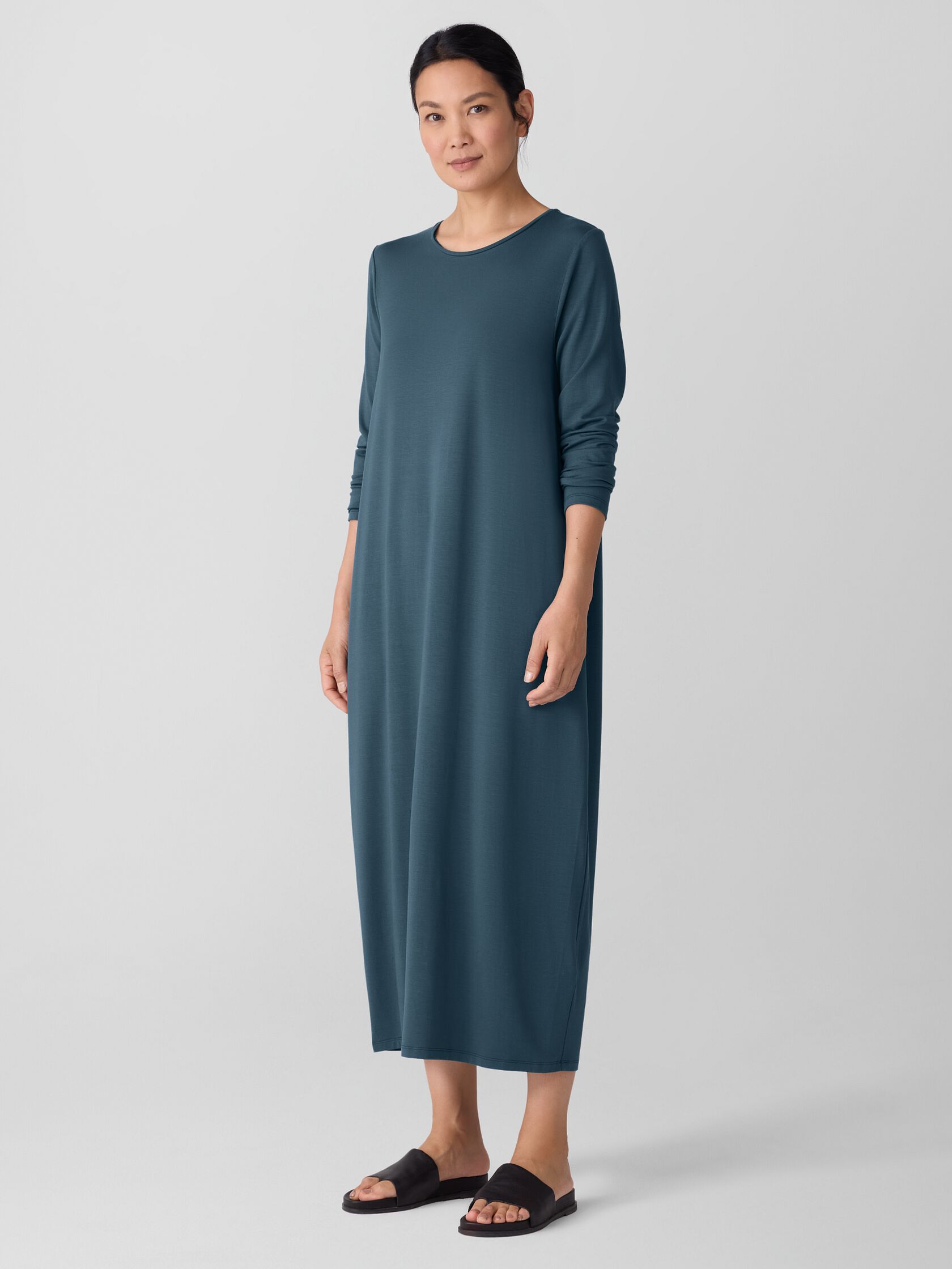 Stretch Jersey Knit Oval Dress
