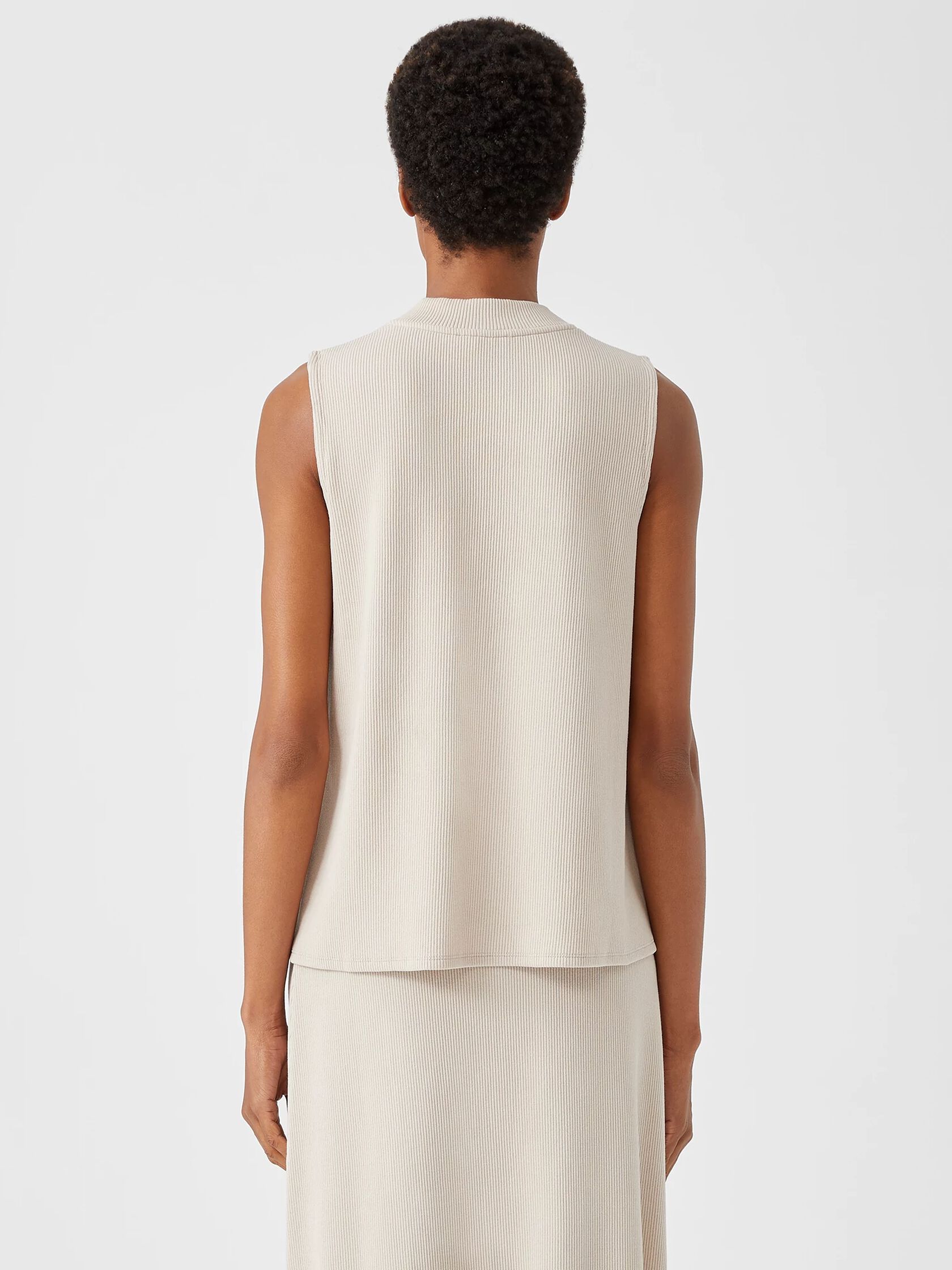 Ribbed Organic Cotton Blend Tank