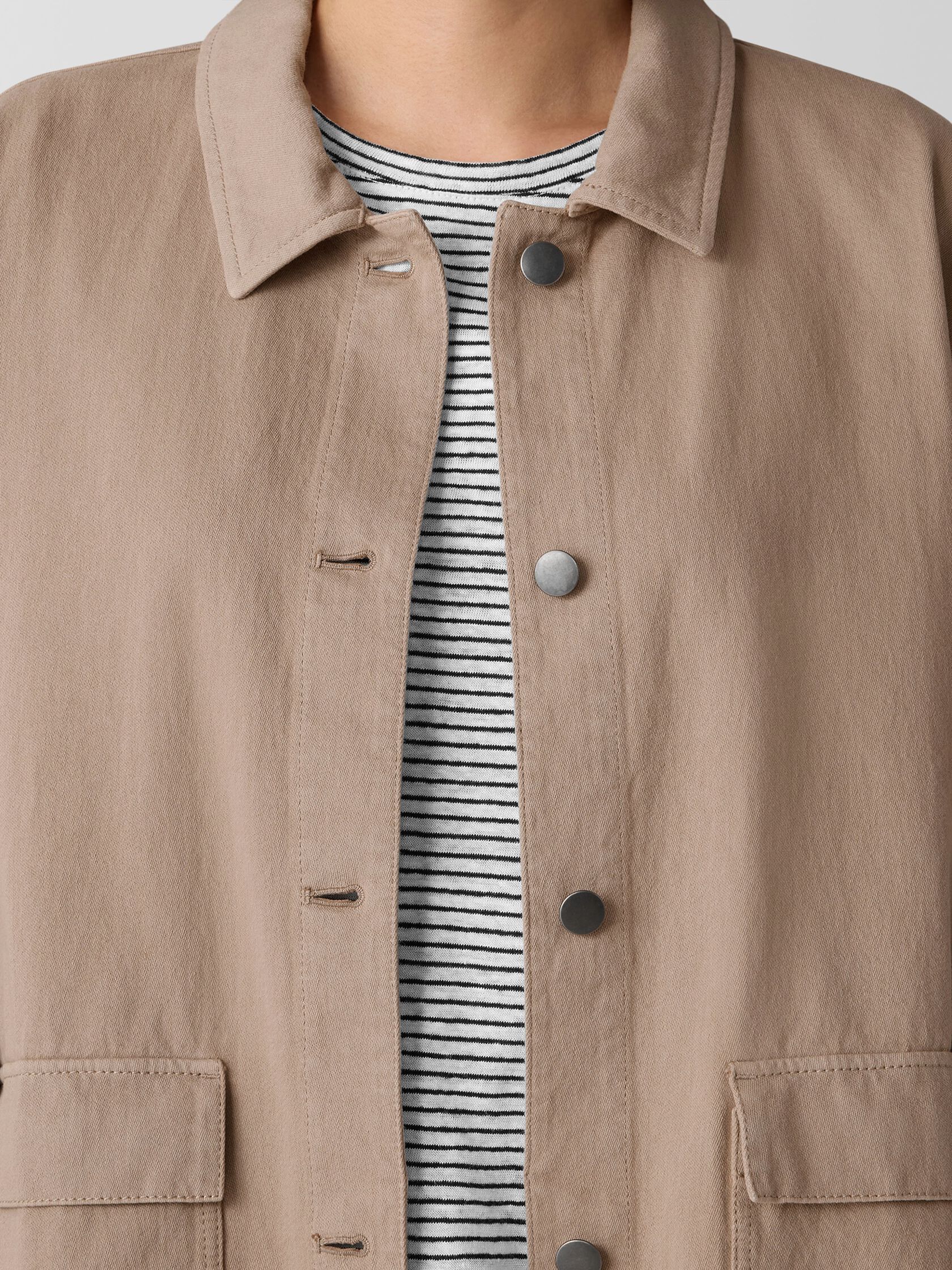 Garment-Dyed Utility Cotton&nbsp;Classic Collar Jacket