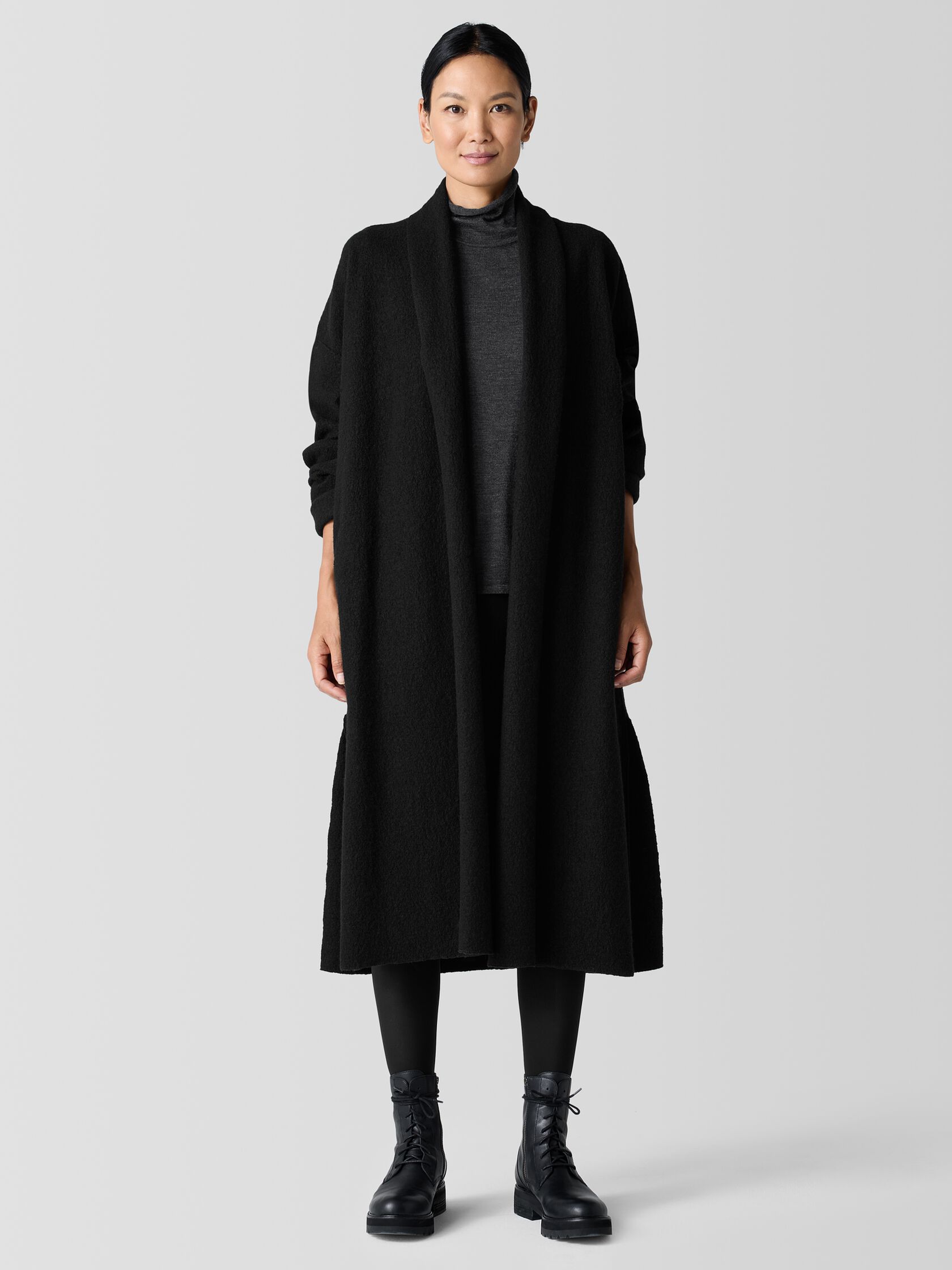 Lightweight Boiled Wool Icon Coat in Regenerative Wool
