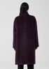 Sheared Suri Alpaca Stand Collar Coat
