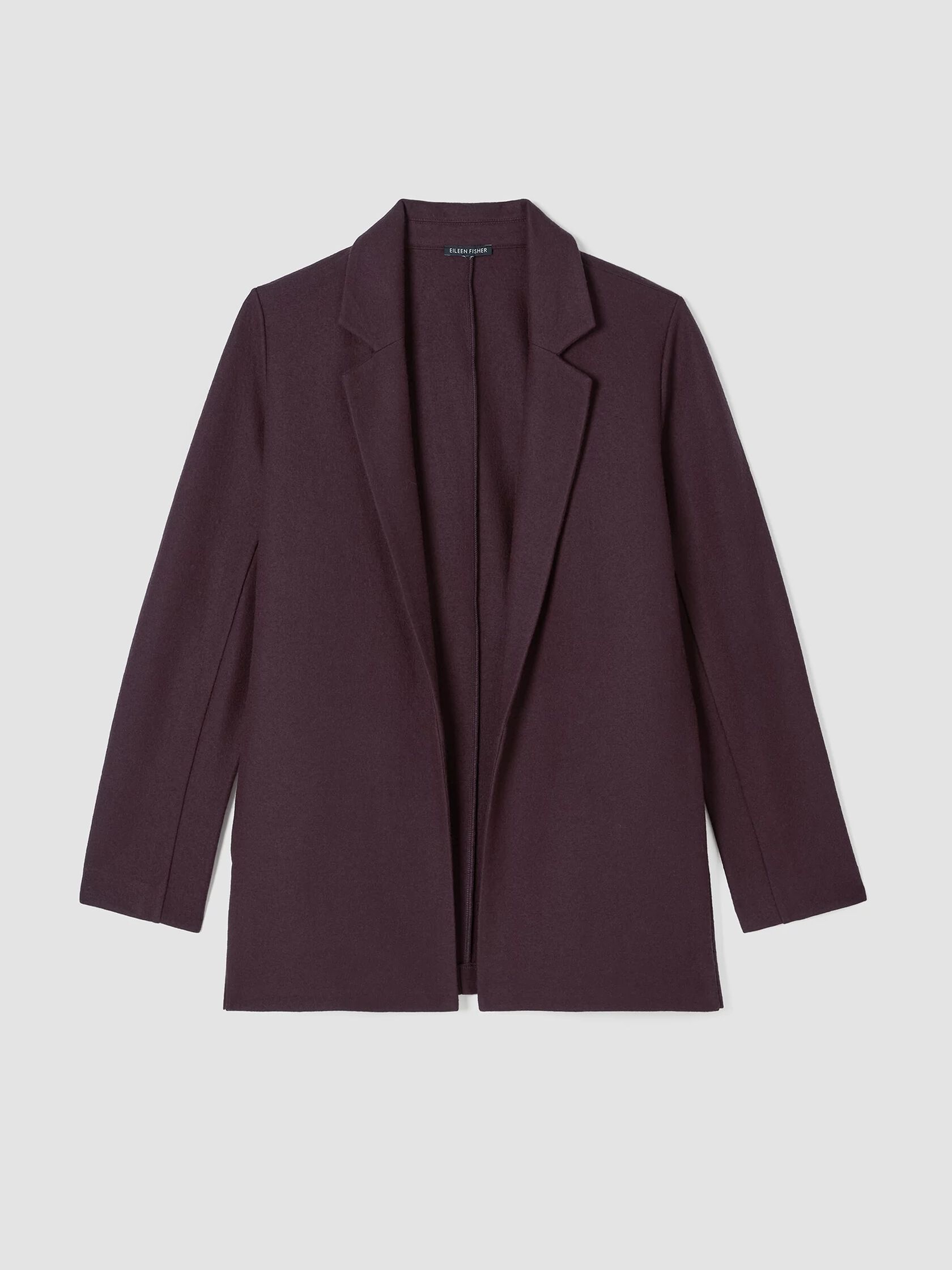 Boiled Wool Jersey Long Blazer