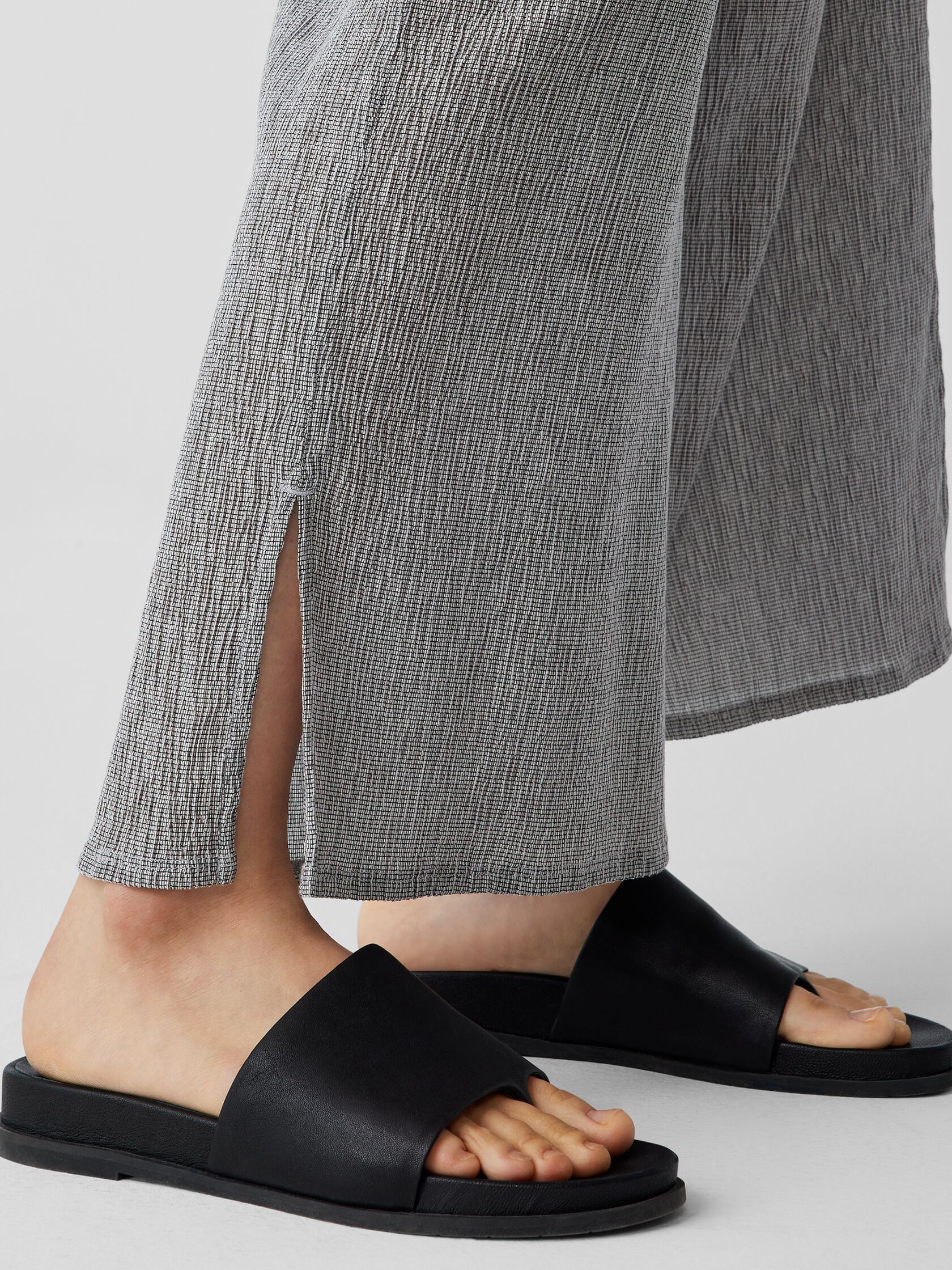 Woven Pliss&eacute; Wide-Leg Pant