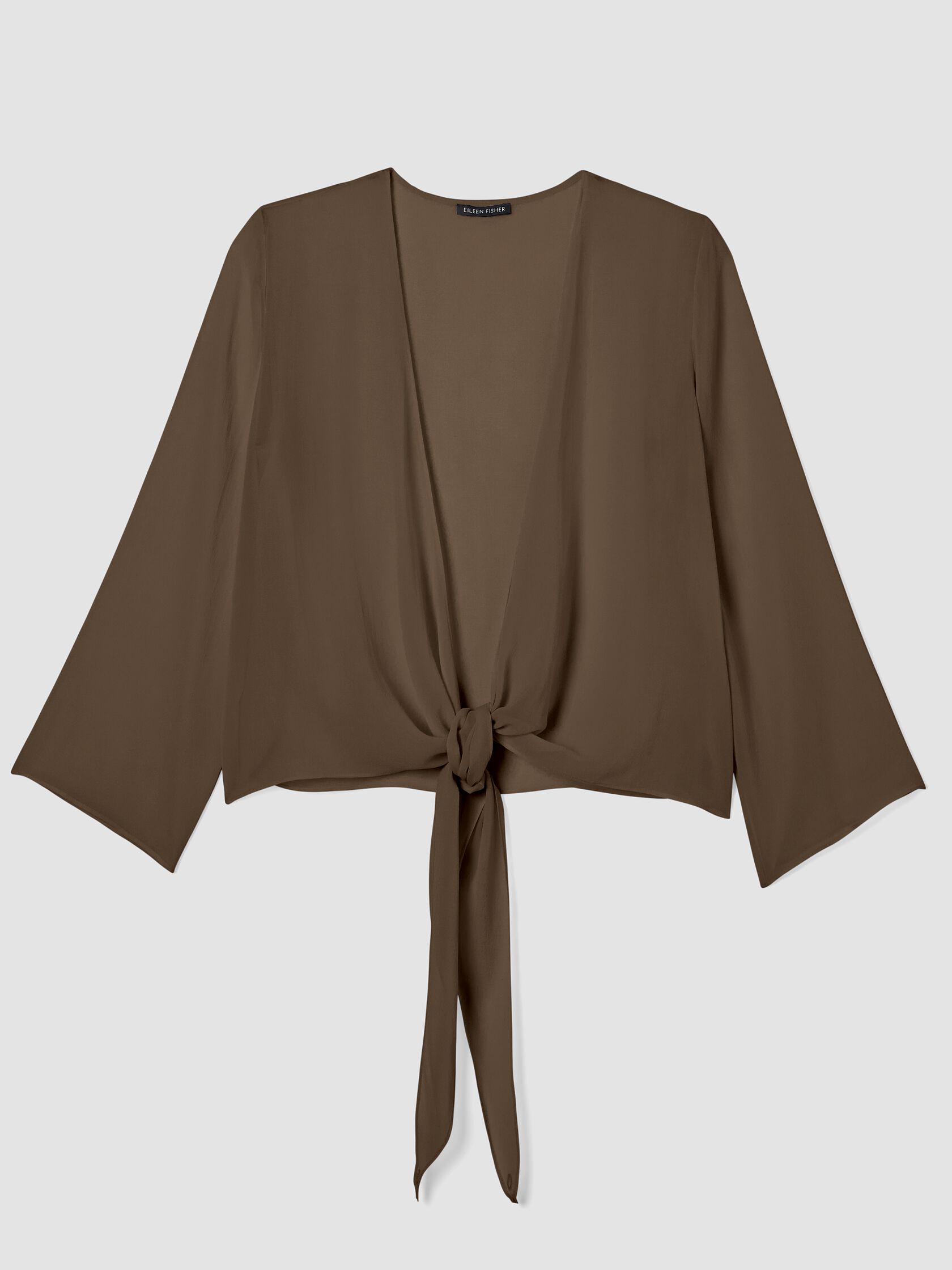 Sheer Silk Georgette Tie Jacket