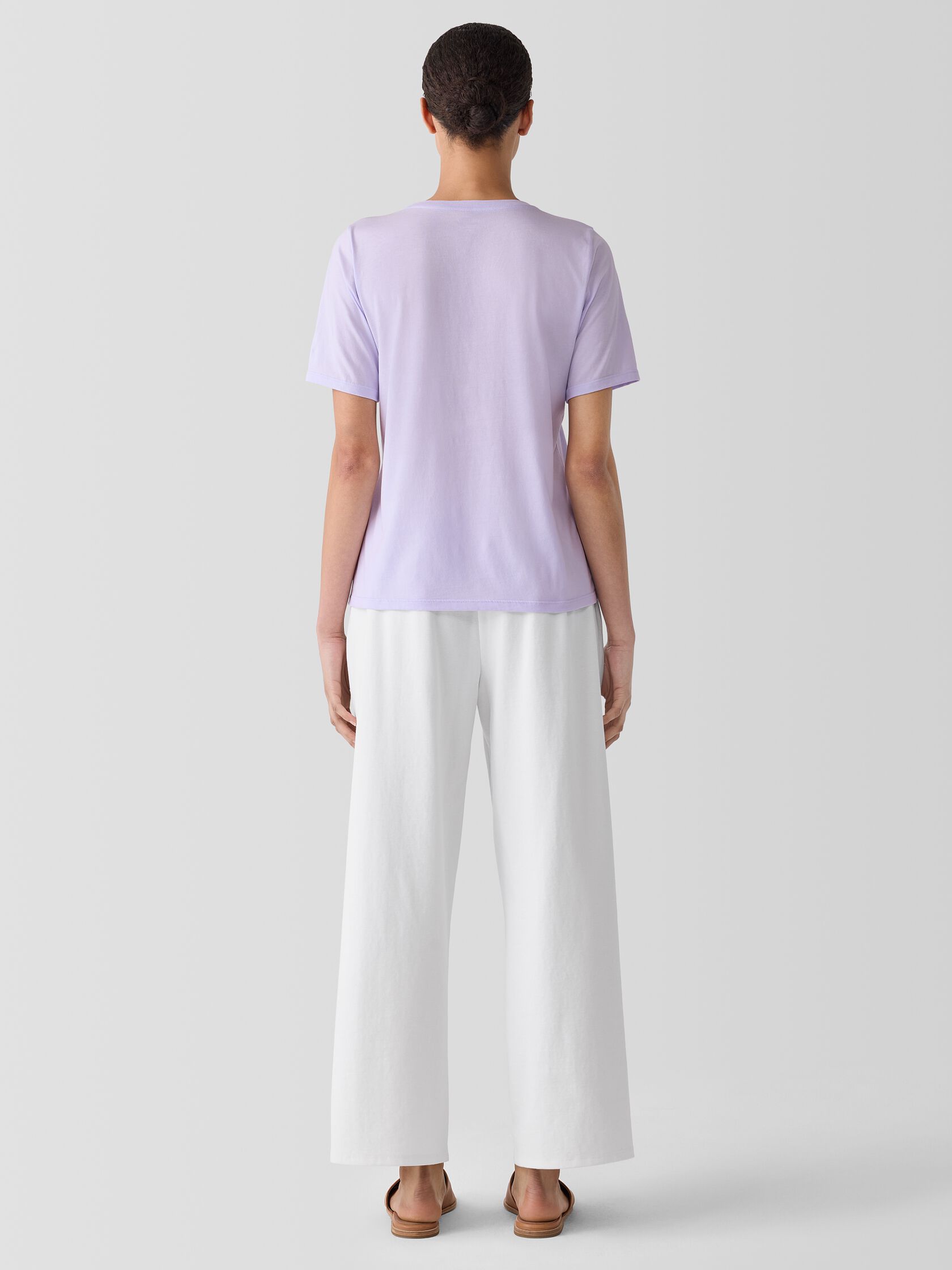 Organic Pima Cotton Jersey&nbsp;Round Neck Tee