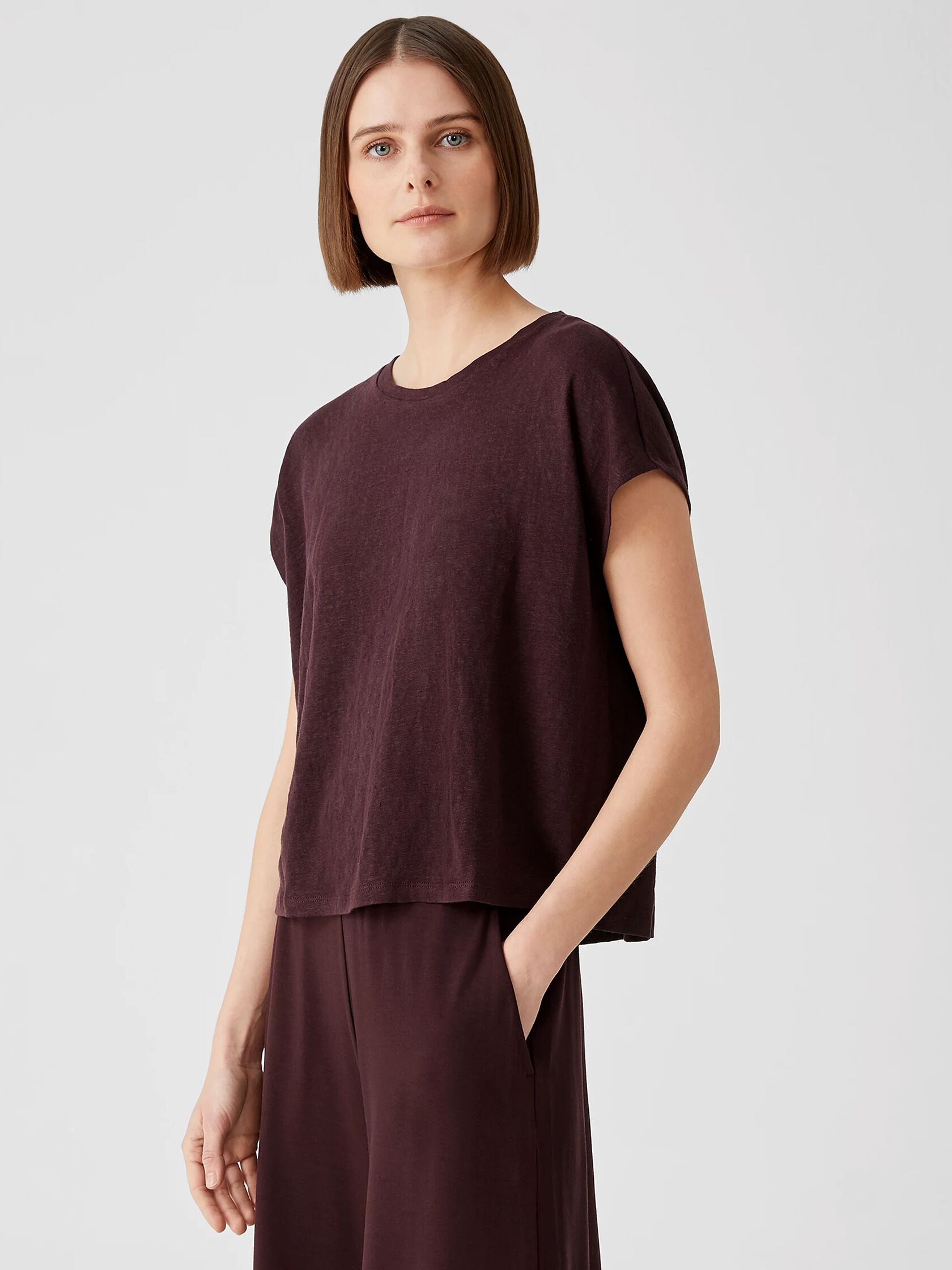 Organic Linen Jersey Square Top
