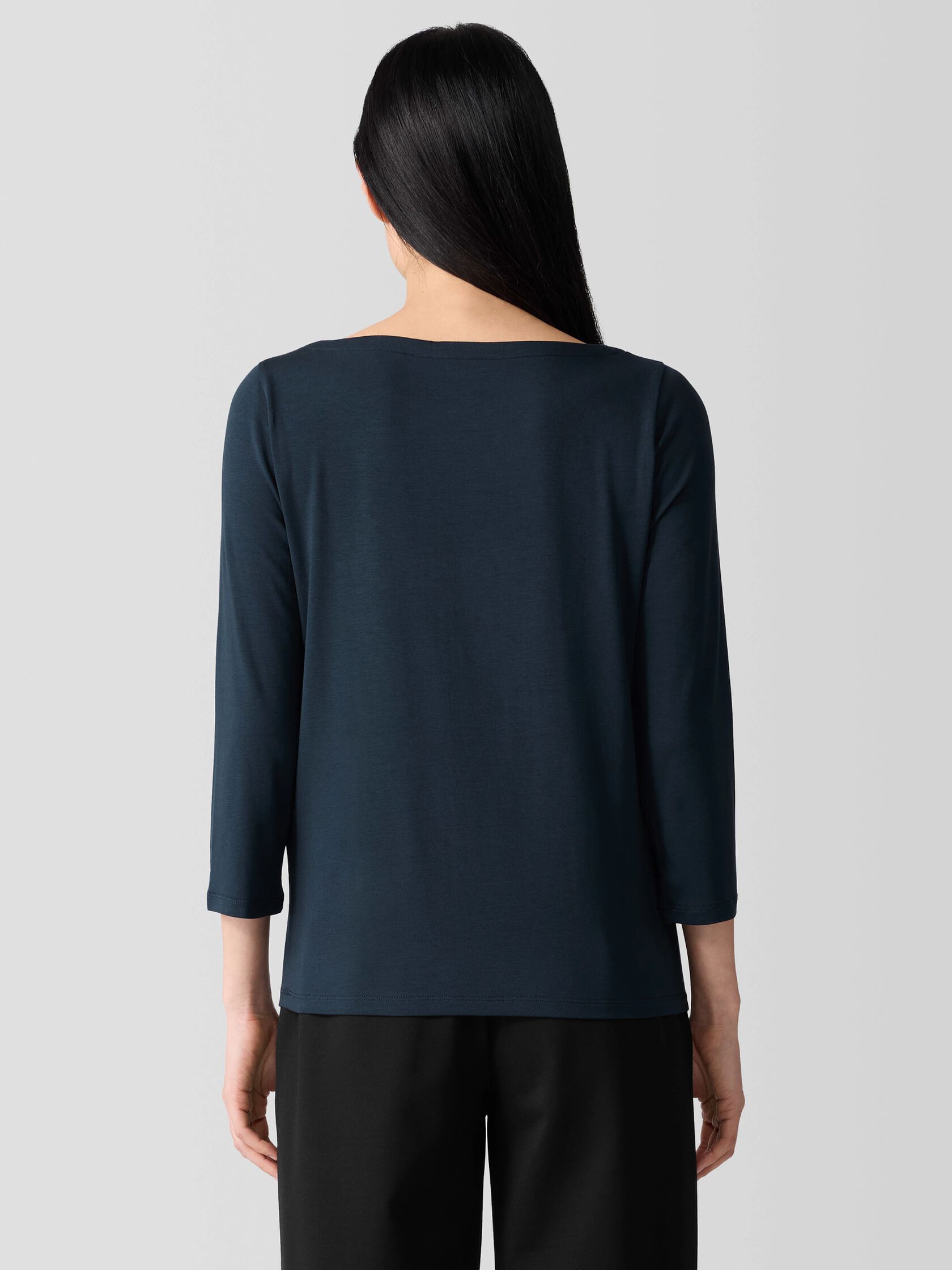 Fine Jersey Bateau Neck Top