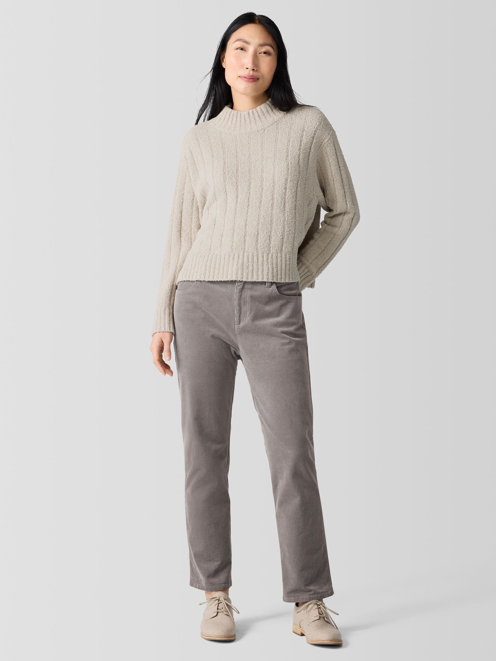 Organic Cotton Stretch Corduroy Straight Pant