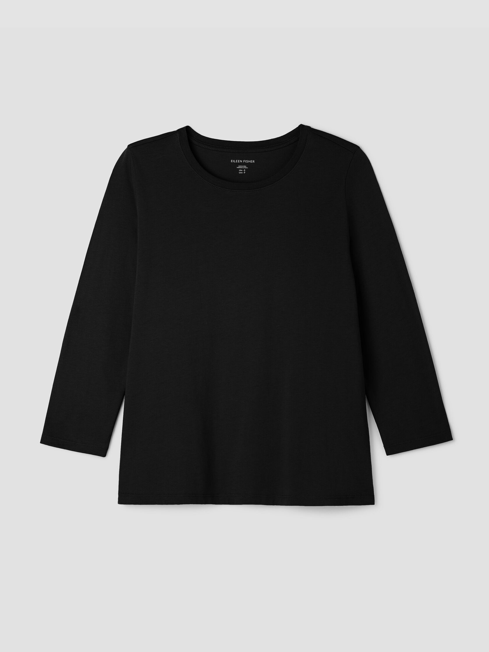 Organic Pima Cotton Jersey 3/4-Sleeve Tee