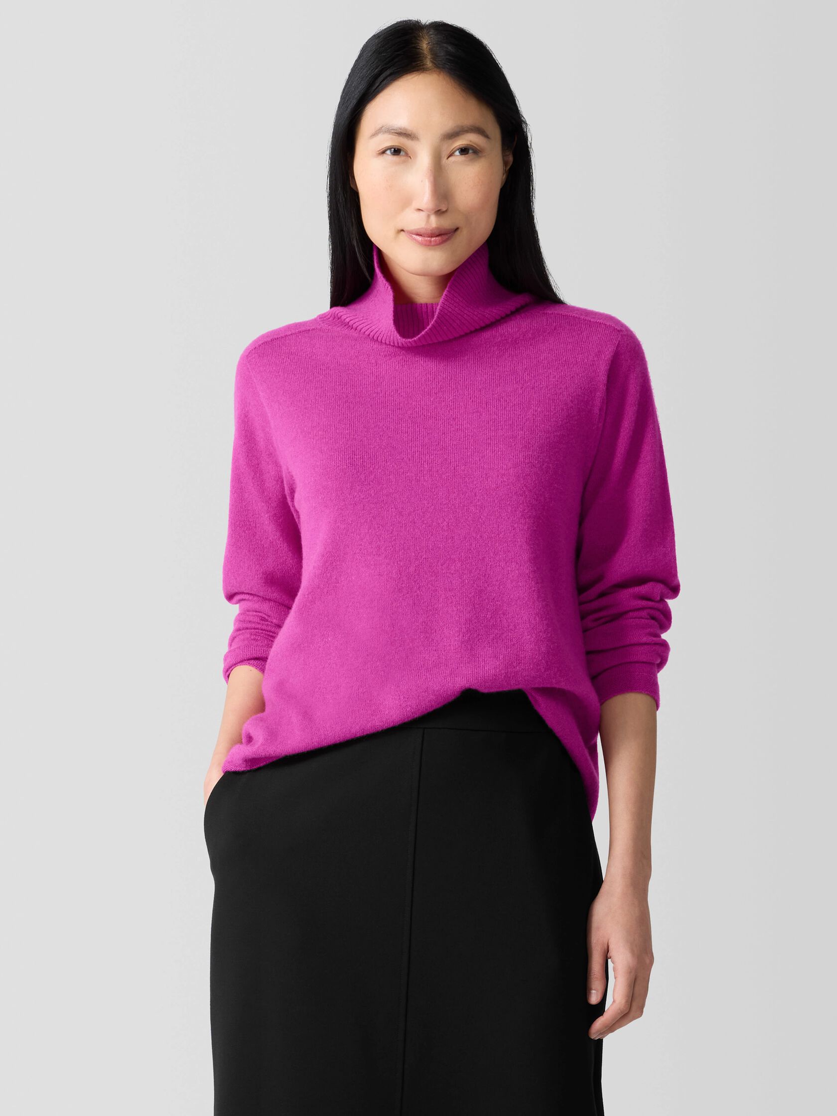 Italian Cashmere Turtleneck Top