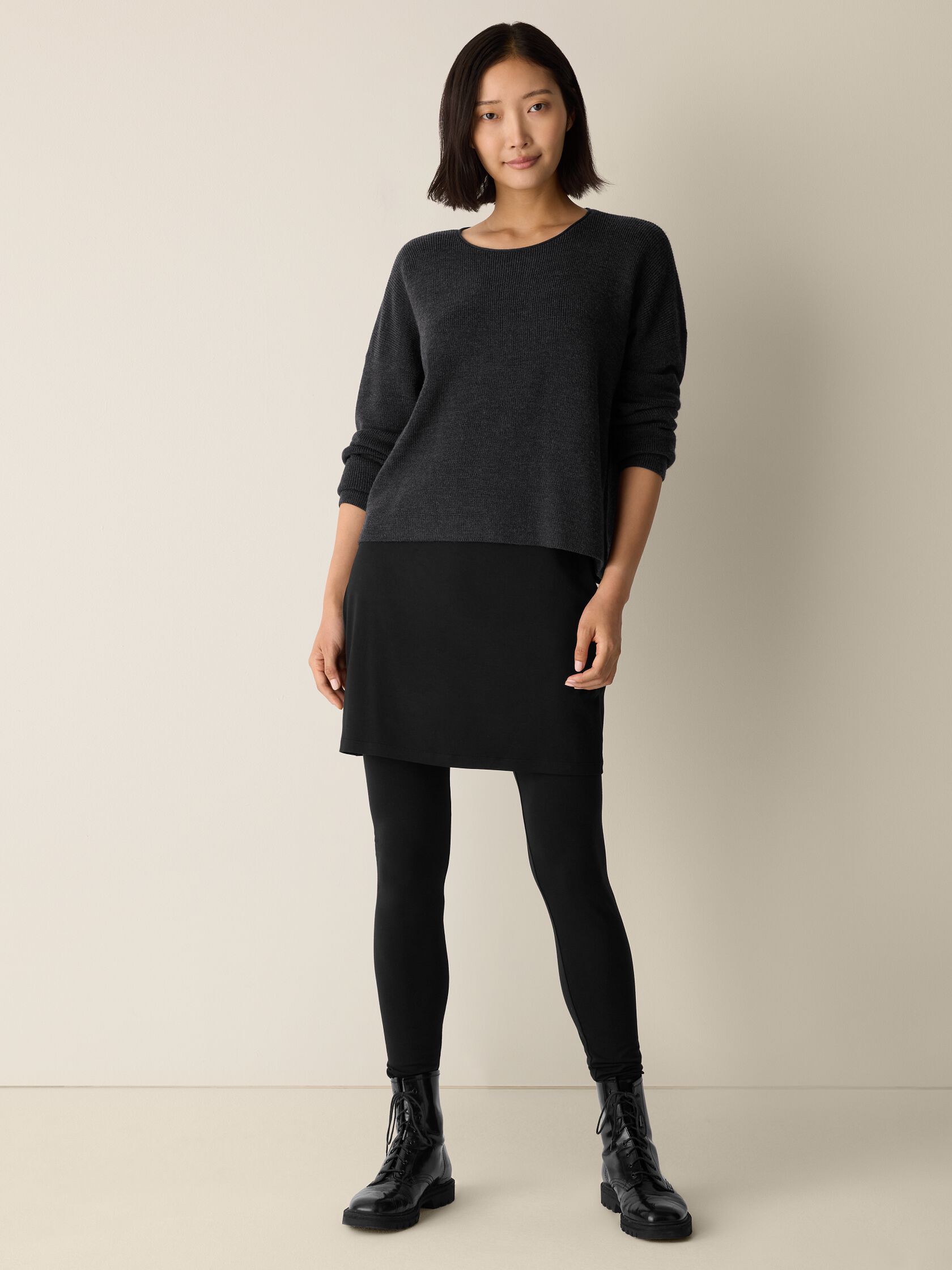 Stretch Jersey Knit Skirted Legging