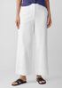 Stretch Cotton Twill Wide-Leg Trouser Pant