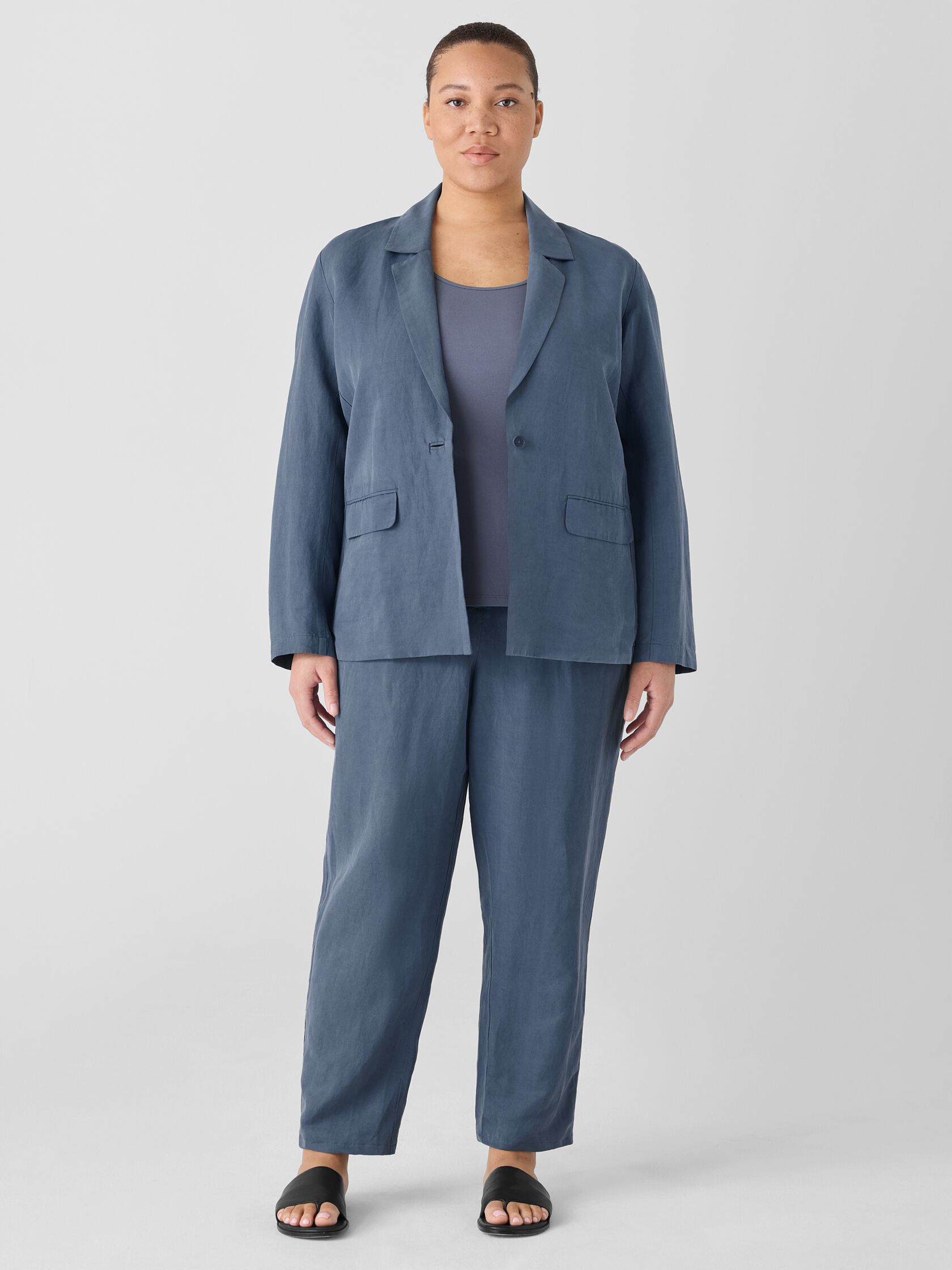 Linen Silk Twill Blazer