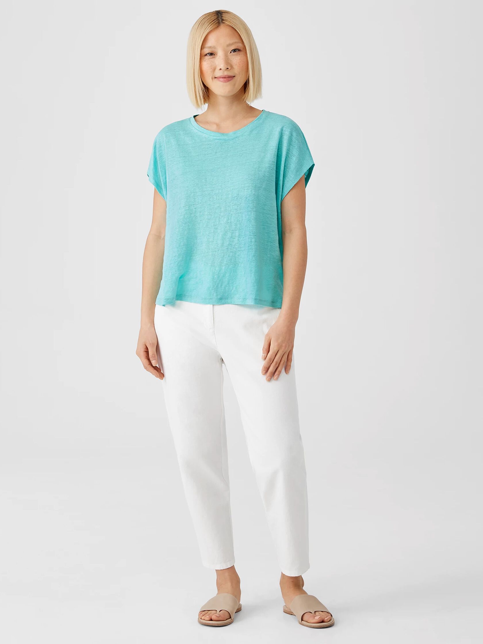 Organic Linen Jersey Square Top