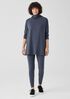 Cozy Brushed Terry Hug Funnel Neck Long Top