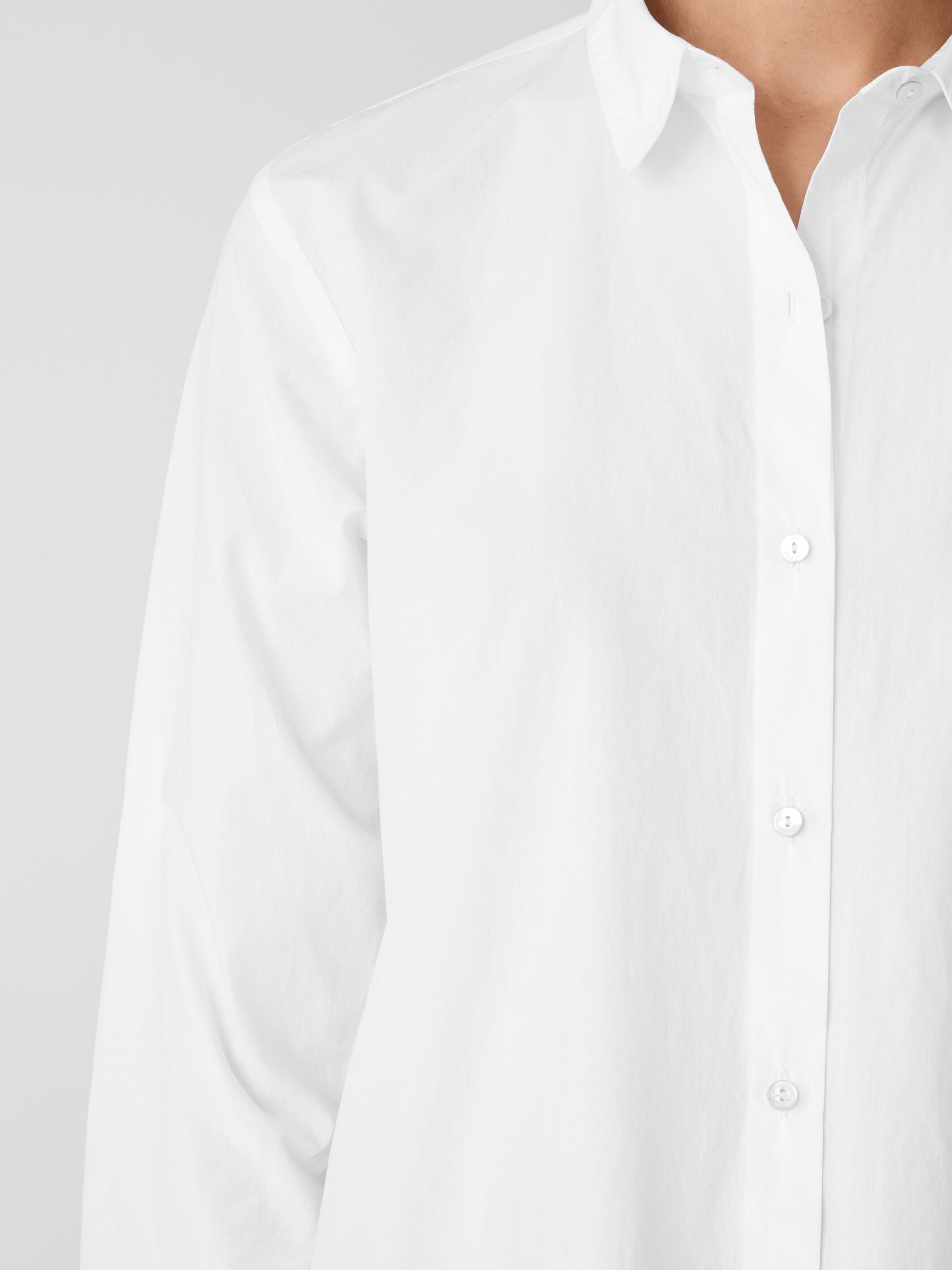 Washed Organic Cotton Poplin Classic Collar Shirt