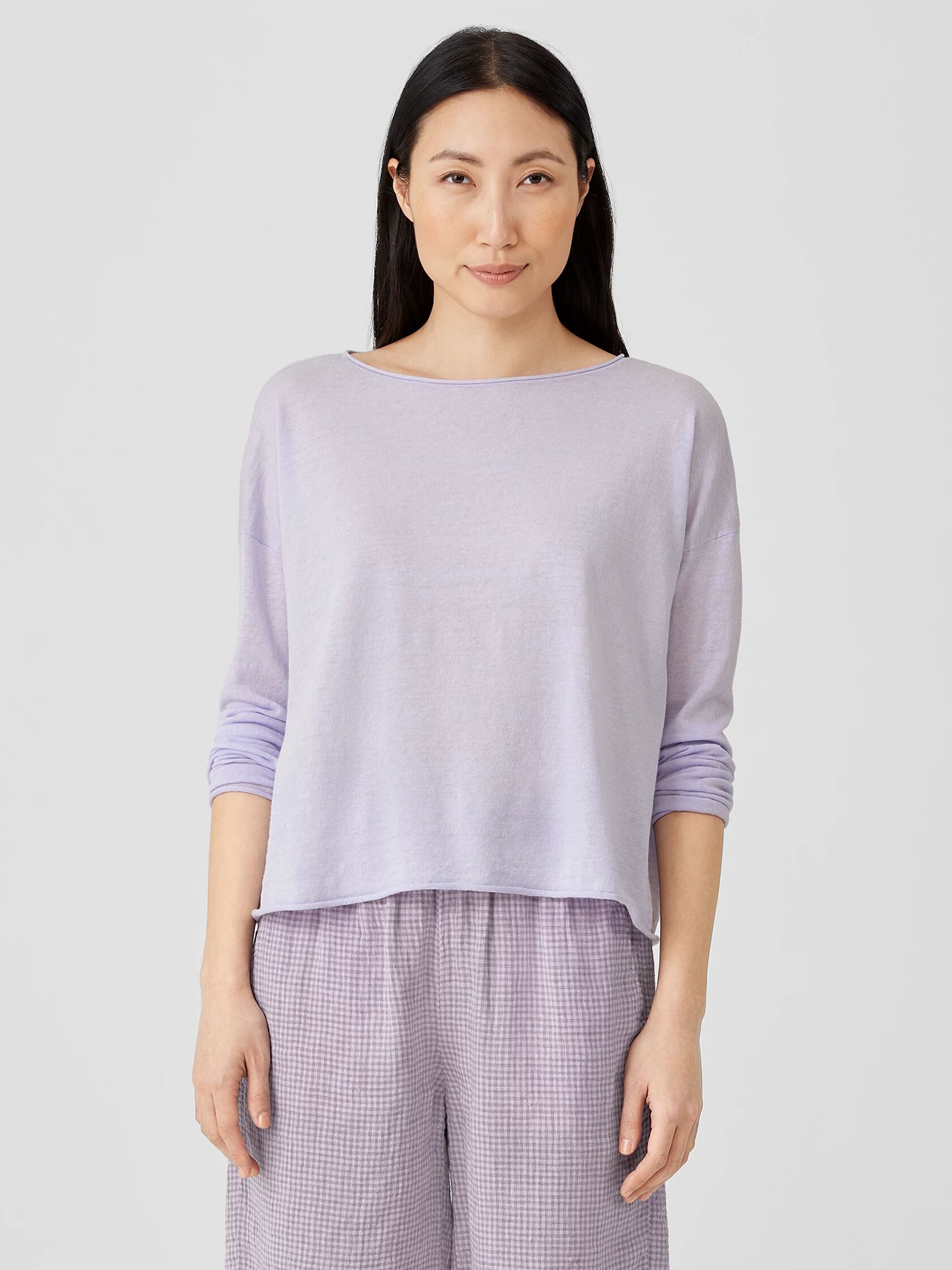 Organic Linen Cotton Jersey Box-Top