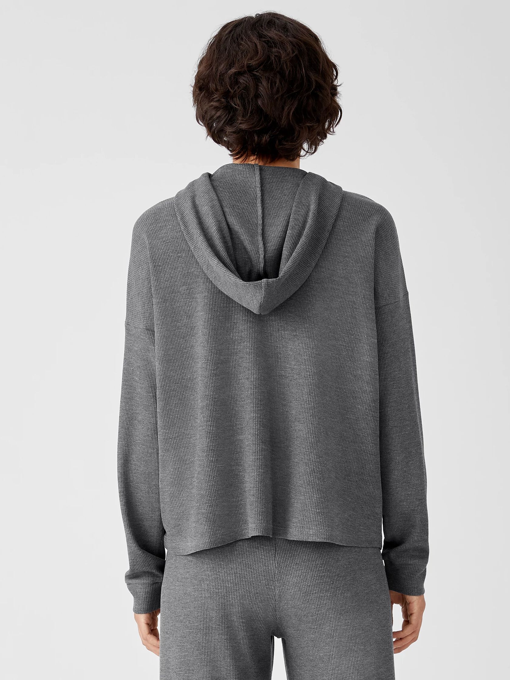 Cozy Waffle Knit Hooded Top