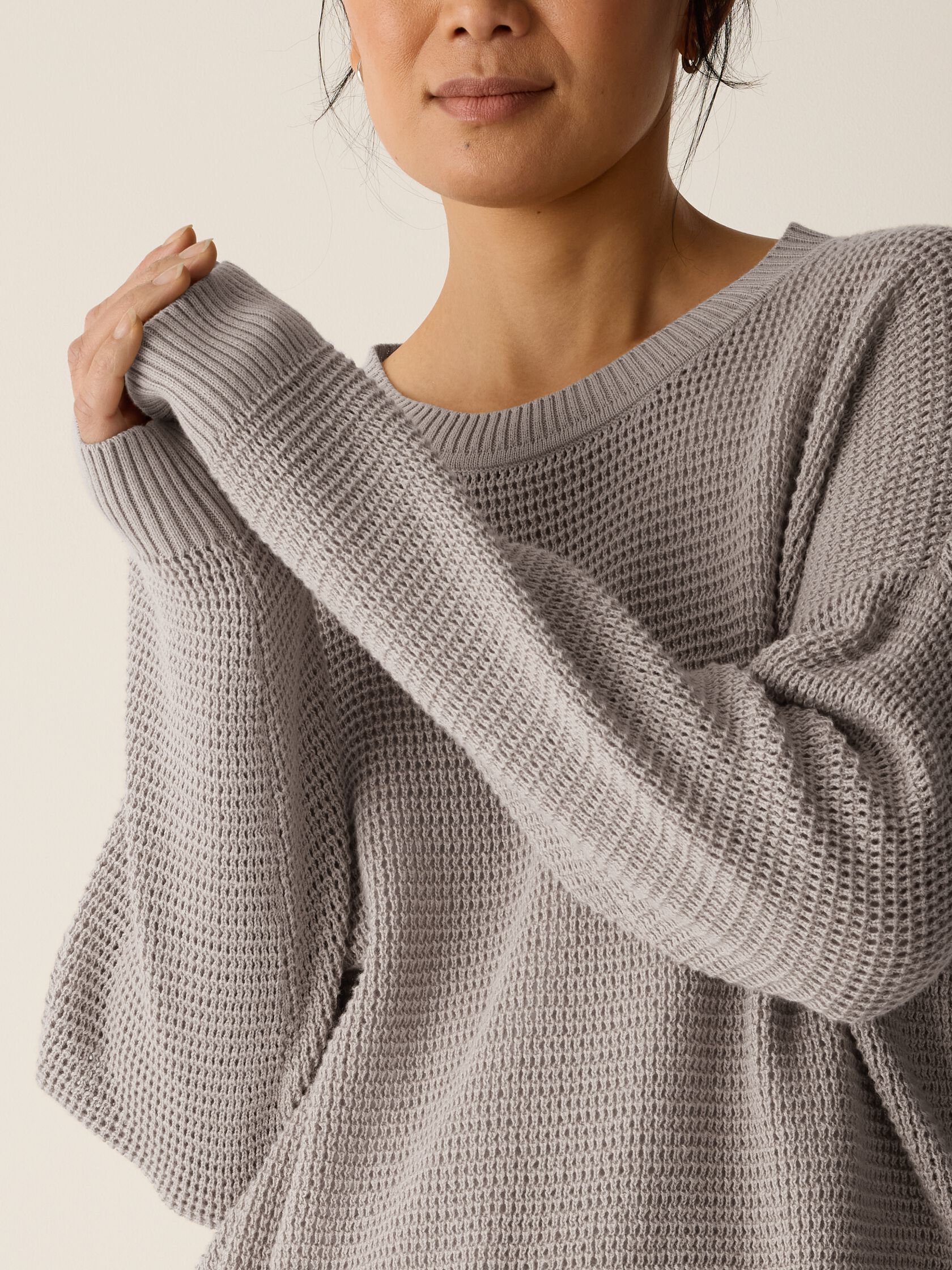 Peruvian Cotton Blend Crew Neck Top